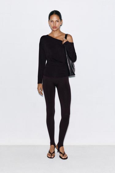 Asymmetric top with waistband — Black 2