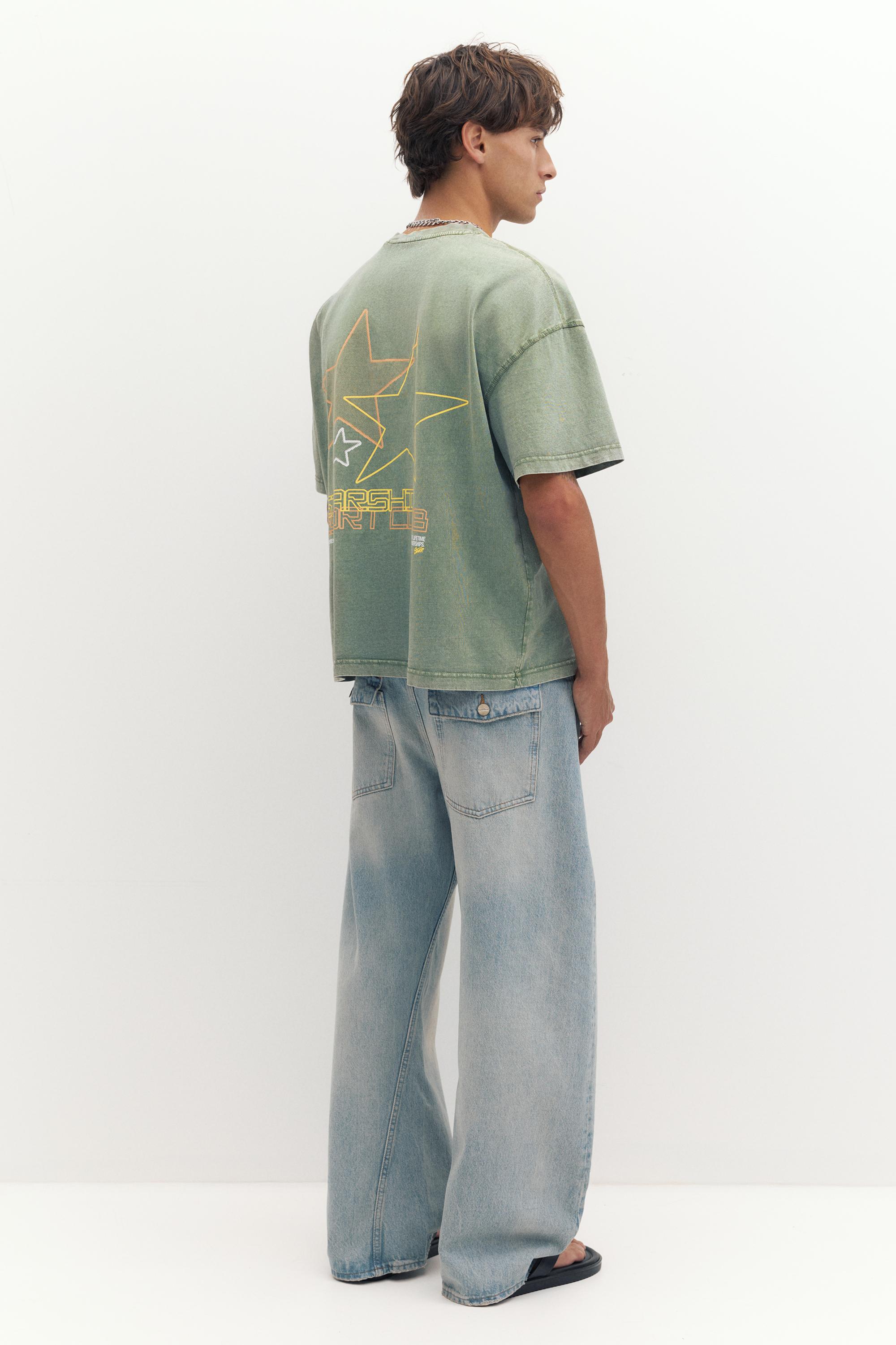 Yıldız grafik baskılı t-shirt - Görsel 6