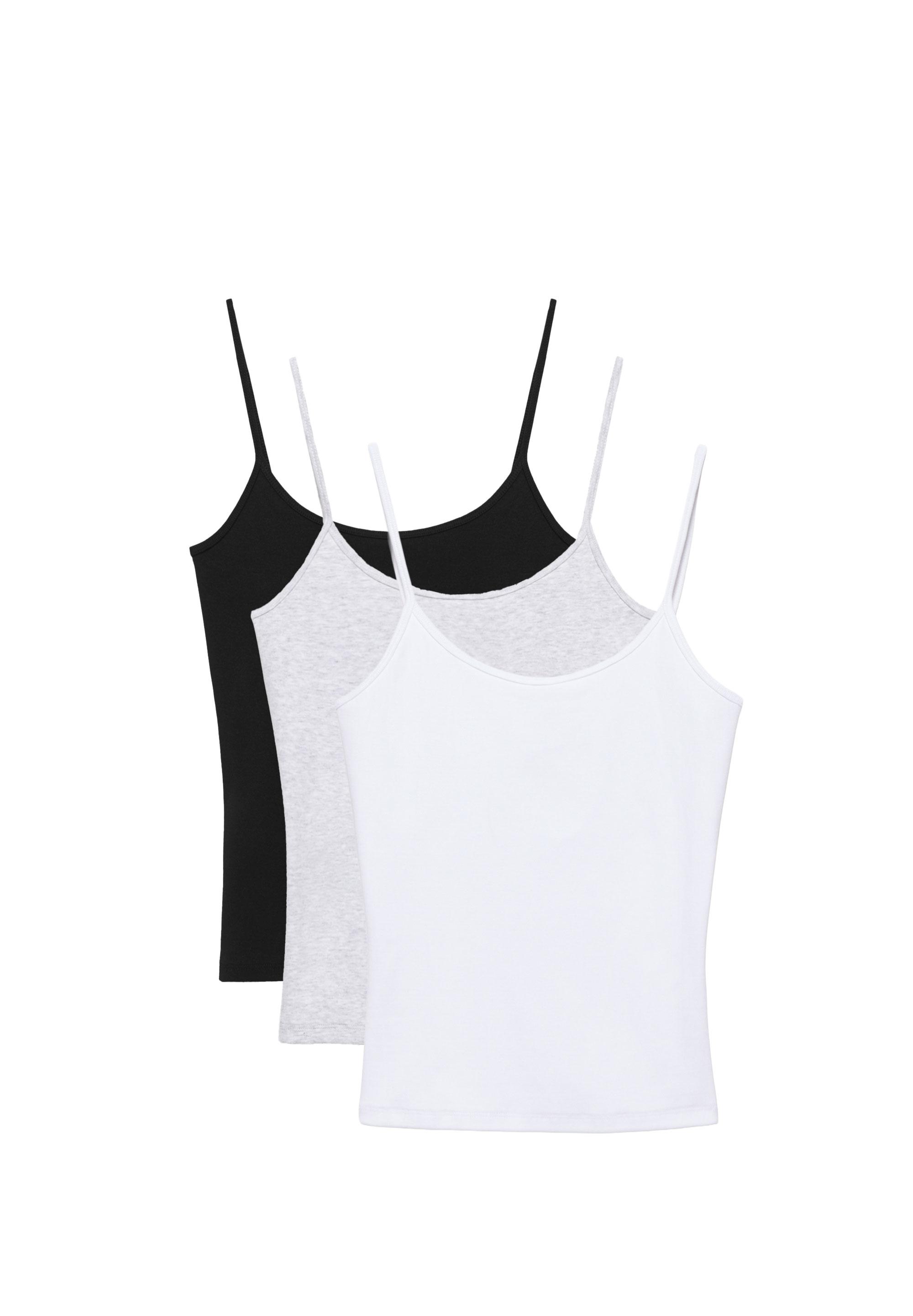 Pack of tops with straps — Grey marl