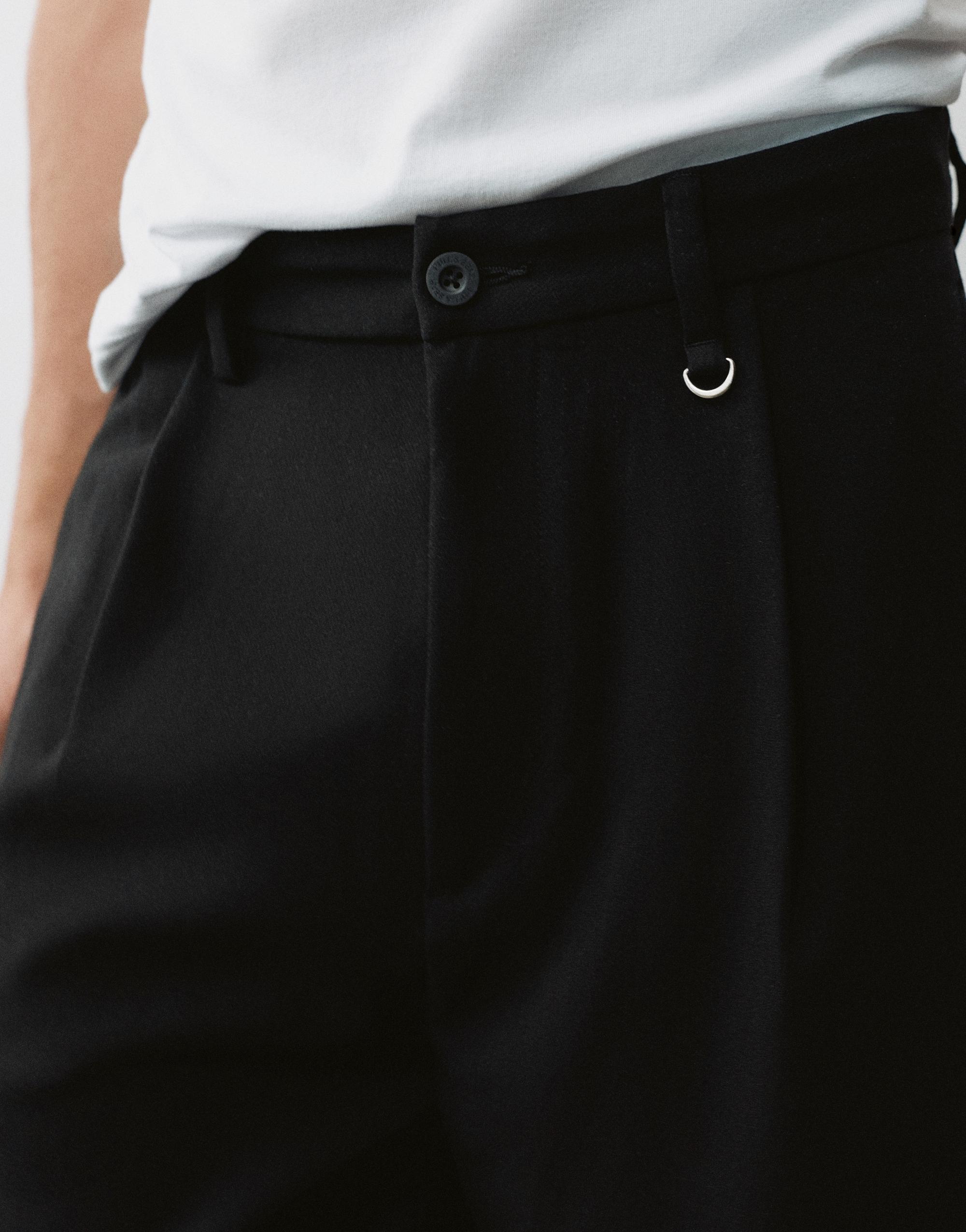 Tailored darted trousers — Black
