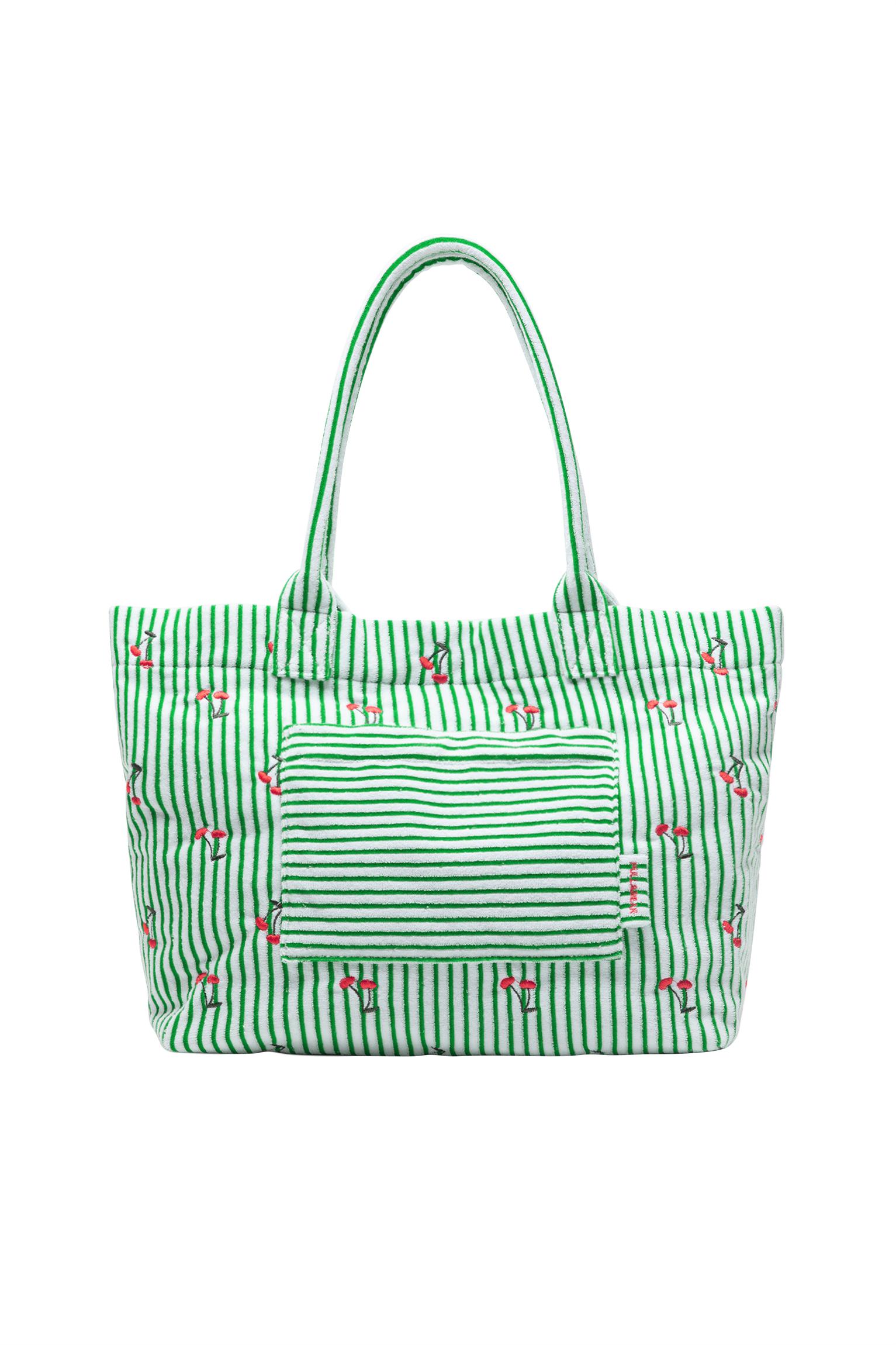 Havlu görünümlü çizgili tote çanta - Görsel 73