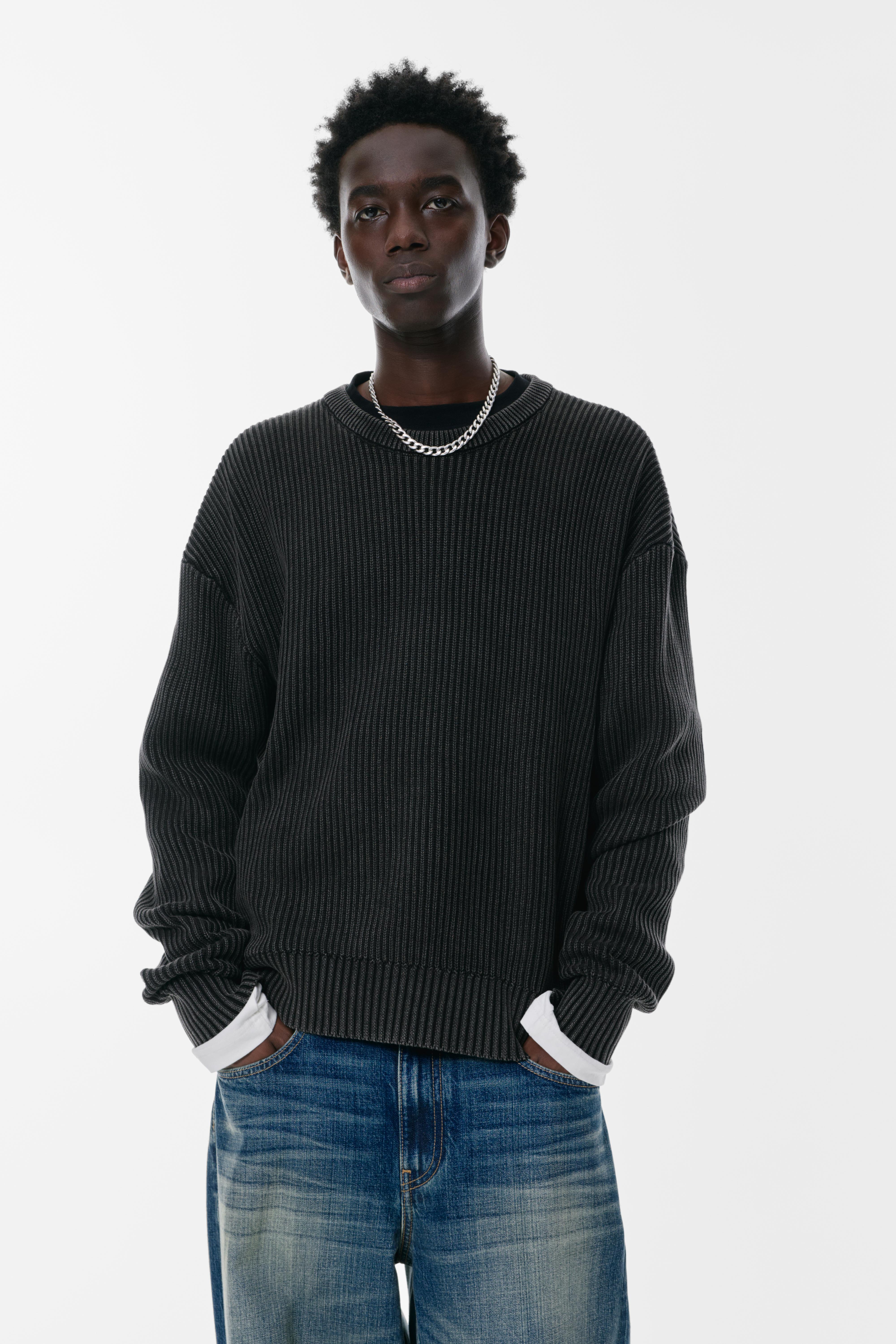 Strickpullover Mit Säurewaschung