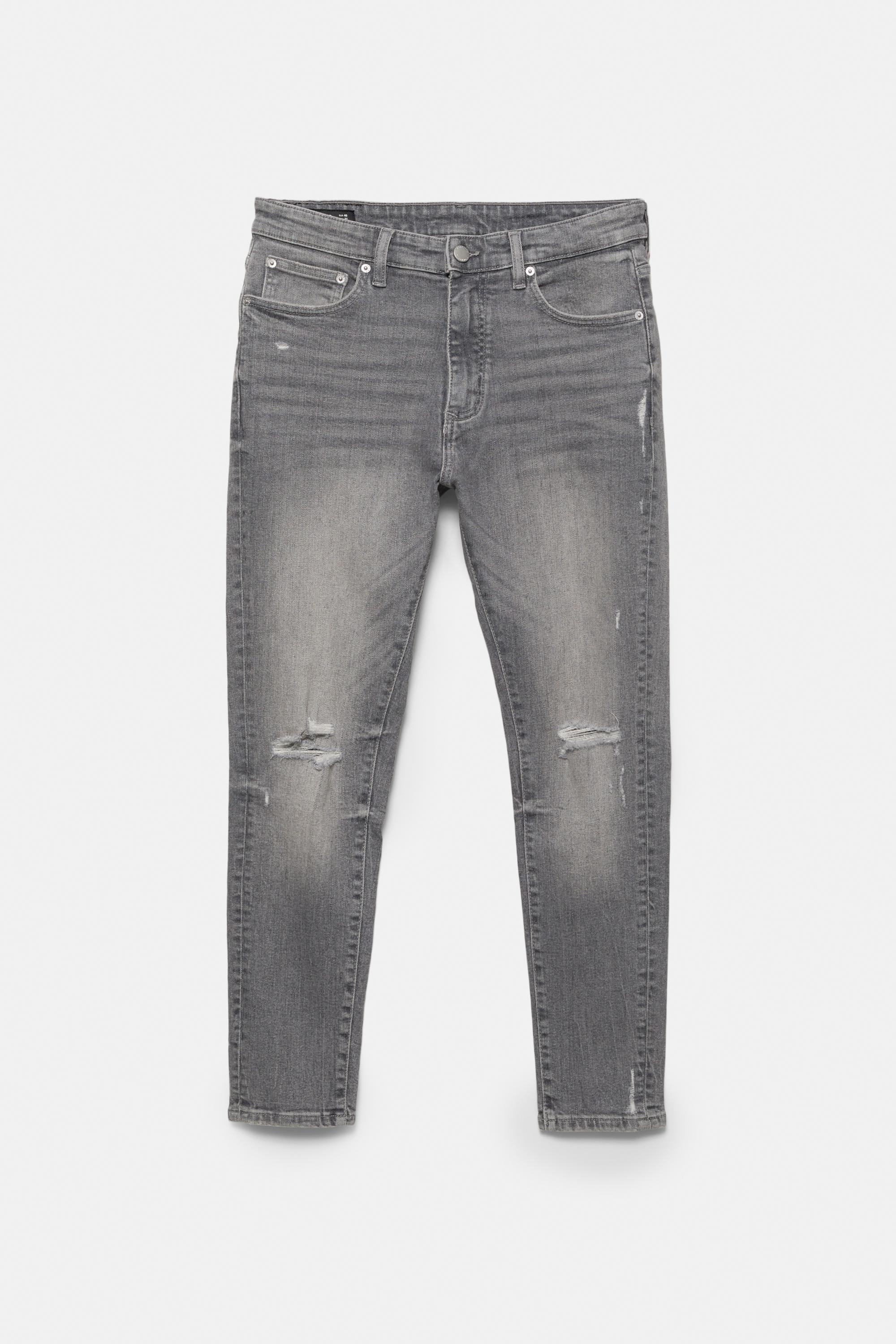 Ripped skinny jeans — Dark grey