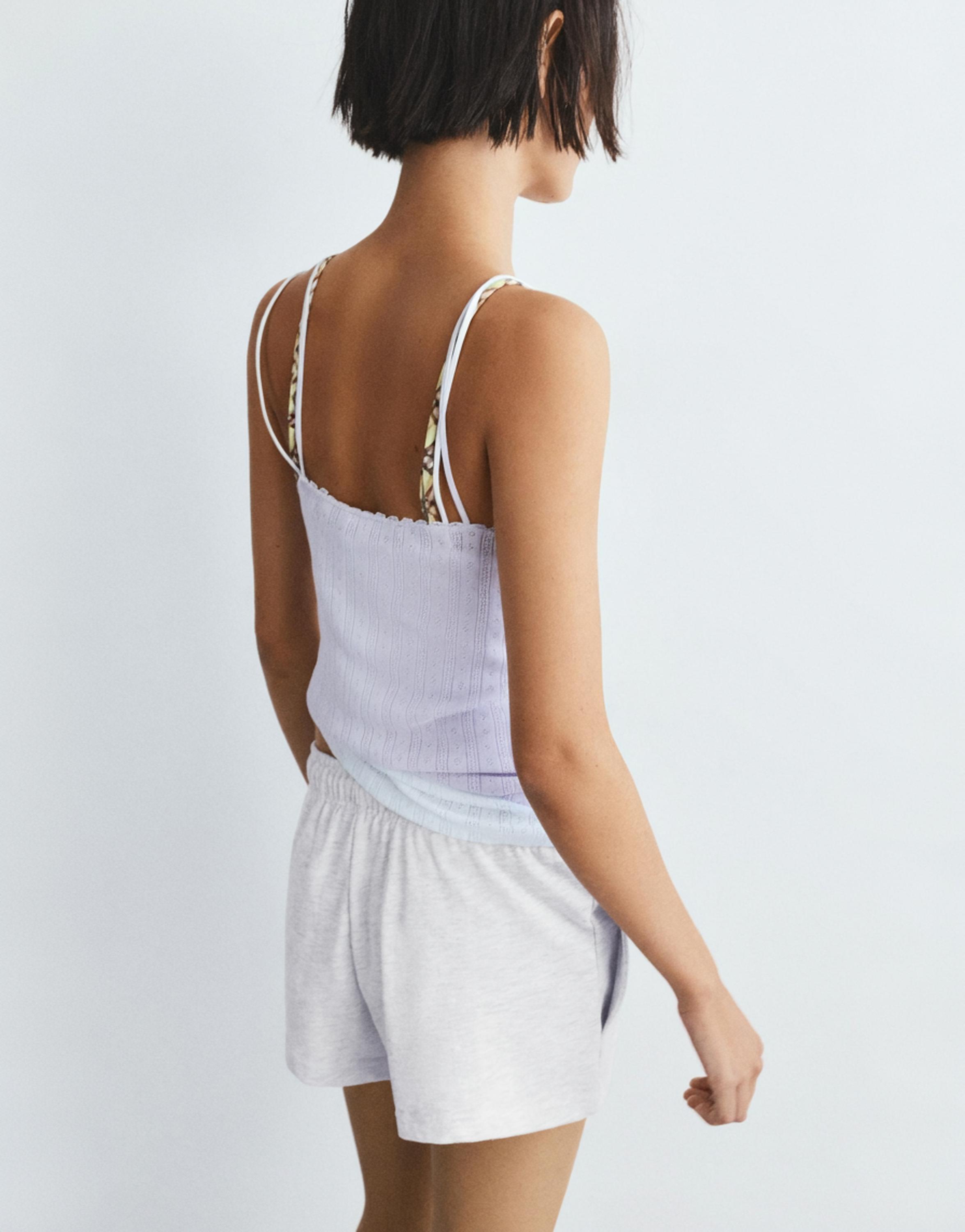 Sports shorts with elastic waist — Grey marl