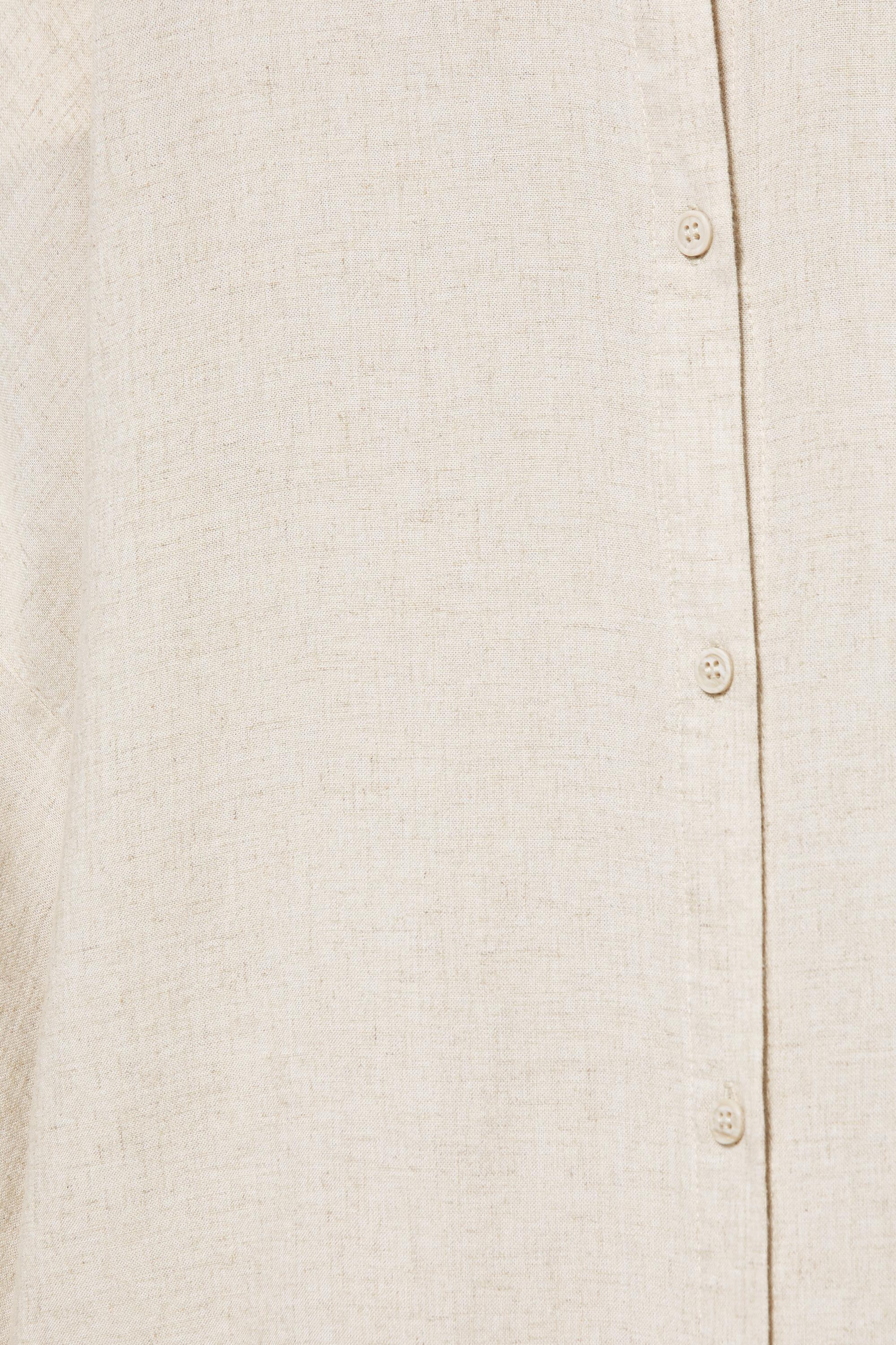 Linen blend shirt — Beige