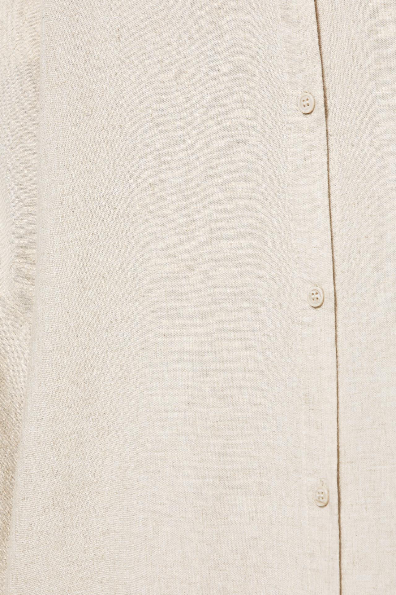 Linen blend shirt — Beige