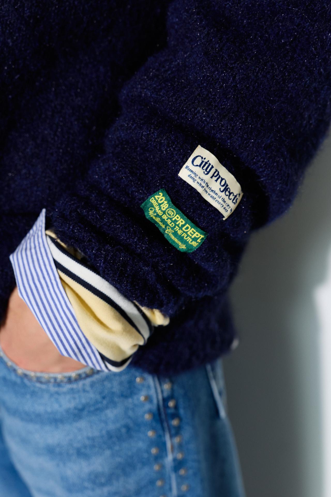Basic round neck jumper — Navy