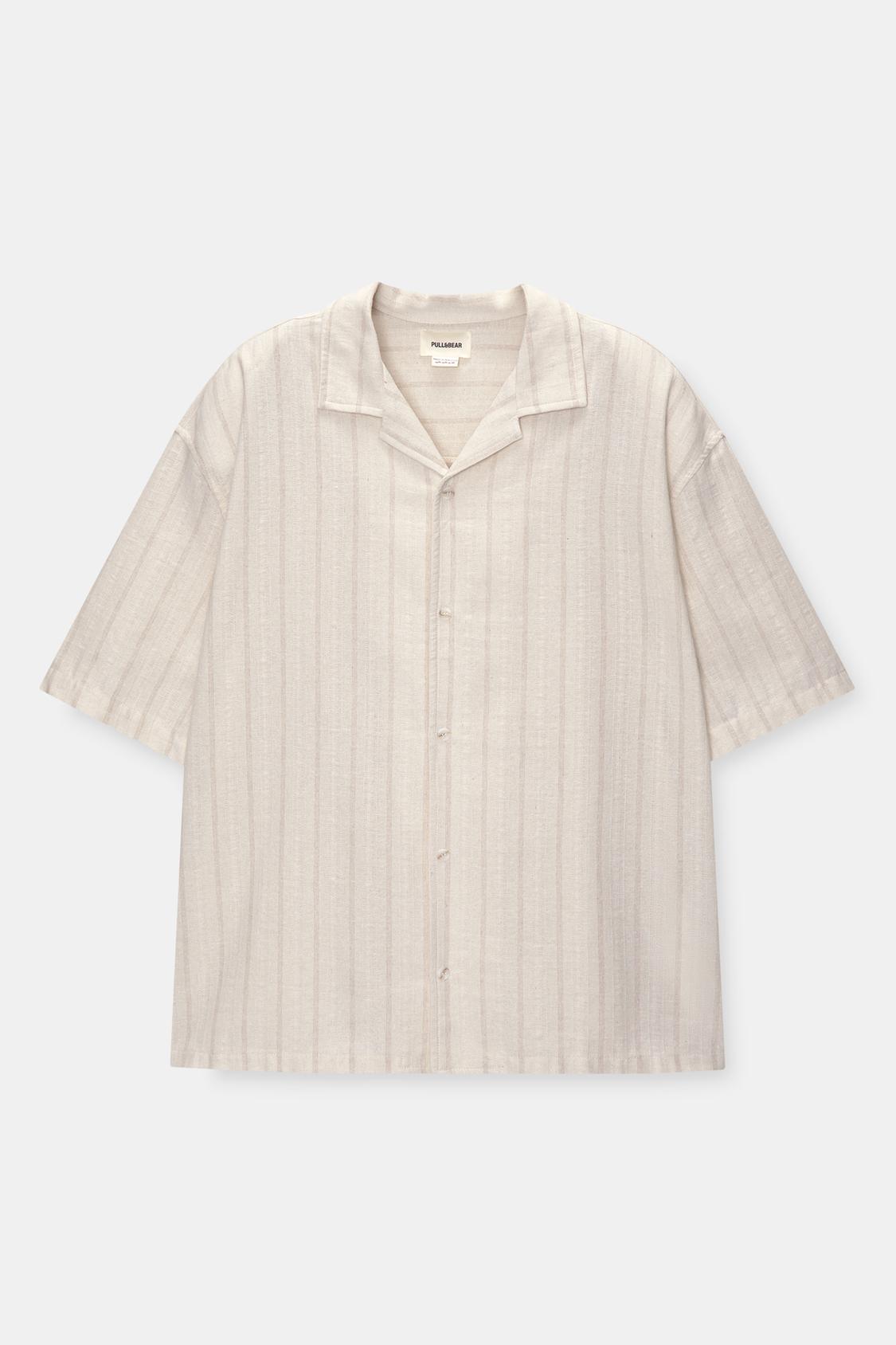Kurzarmhemd mit Streifen - PULL&BEAR