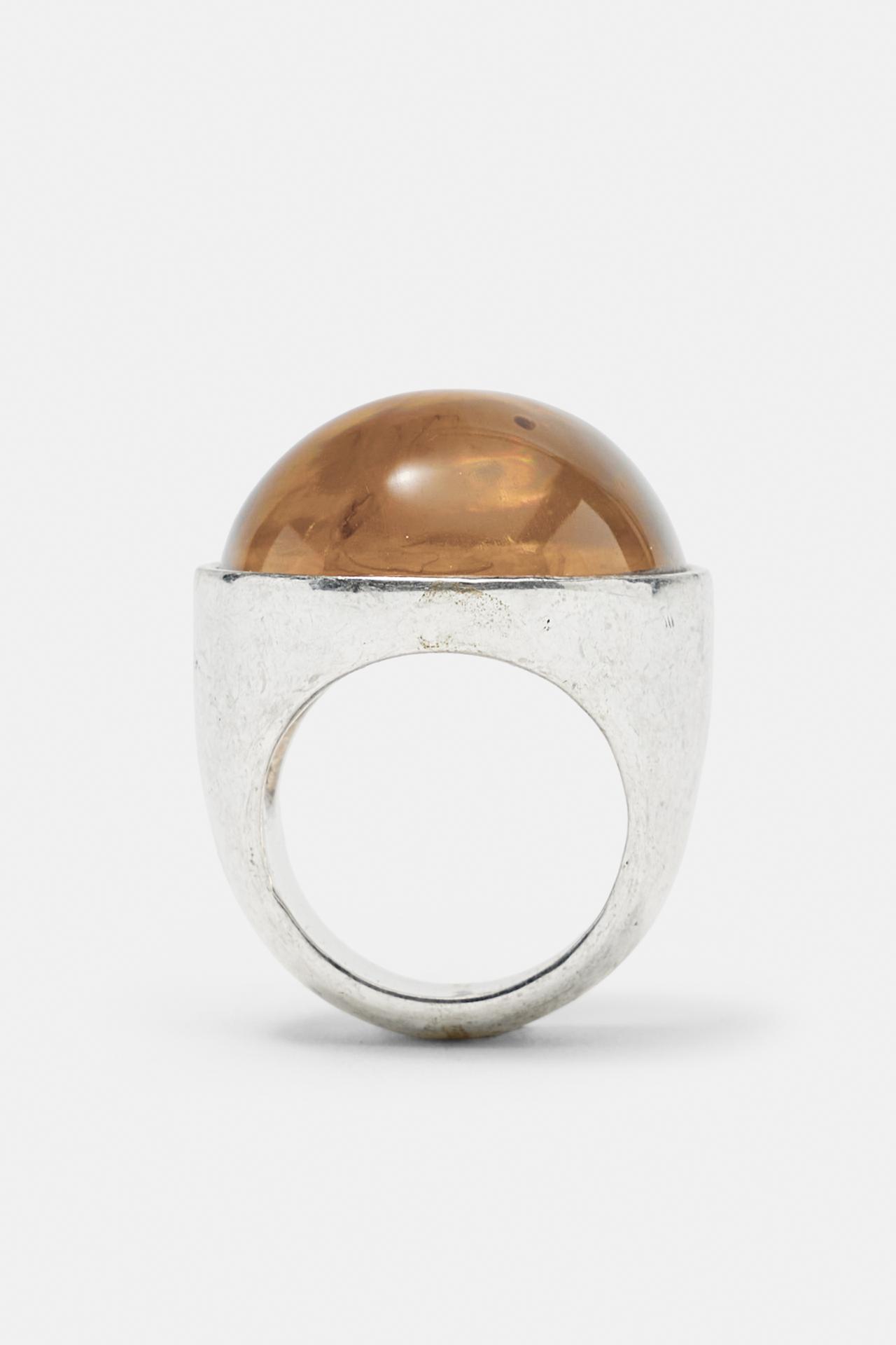 3-pack of stone rings — Silver