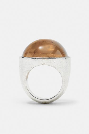 3-pack of stone rings — Silver 3