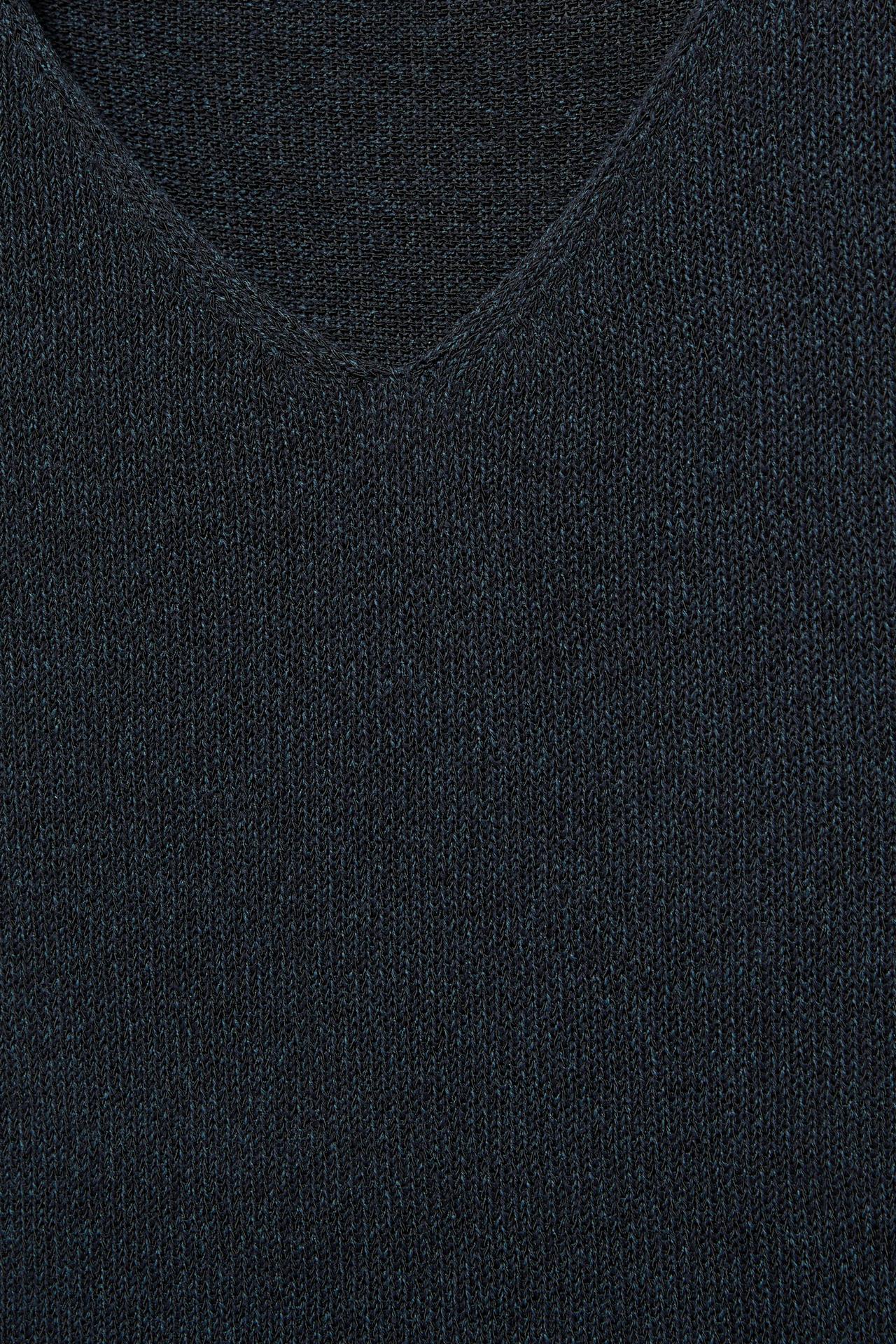 V-neck knit vest — Anthracite grey