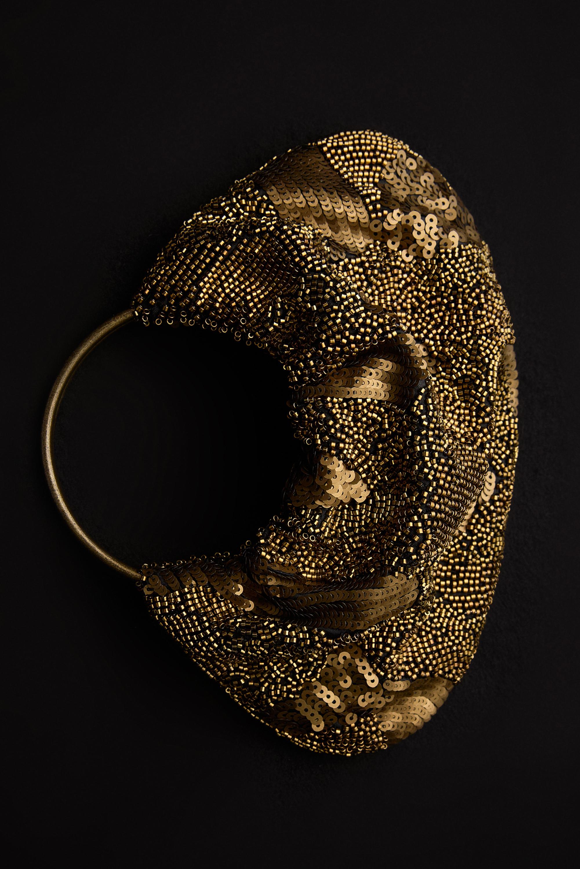 Metalik saplı boncuklu çanta - Görsel 13