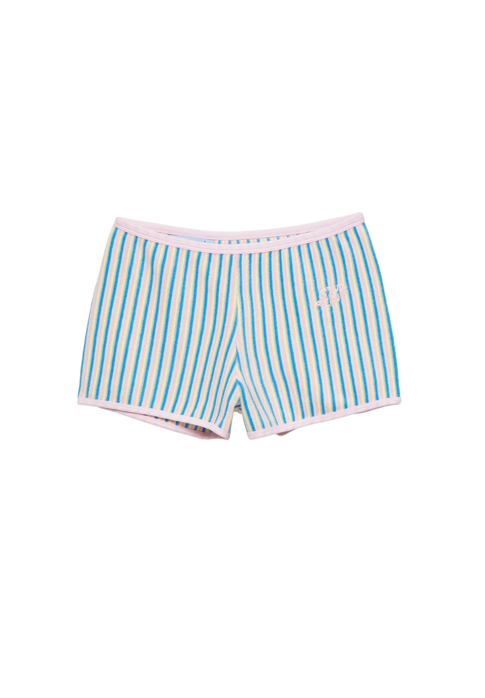 Pleasures x STWD towelling shorts — Striped