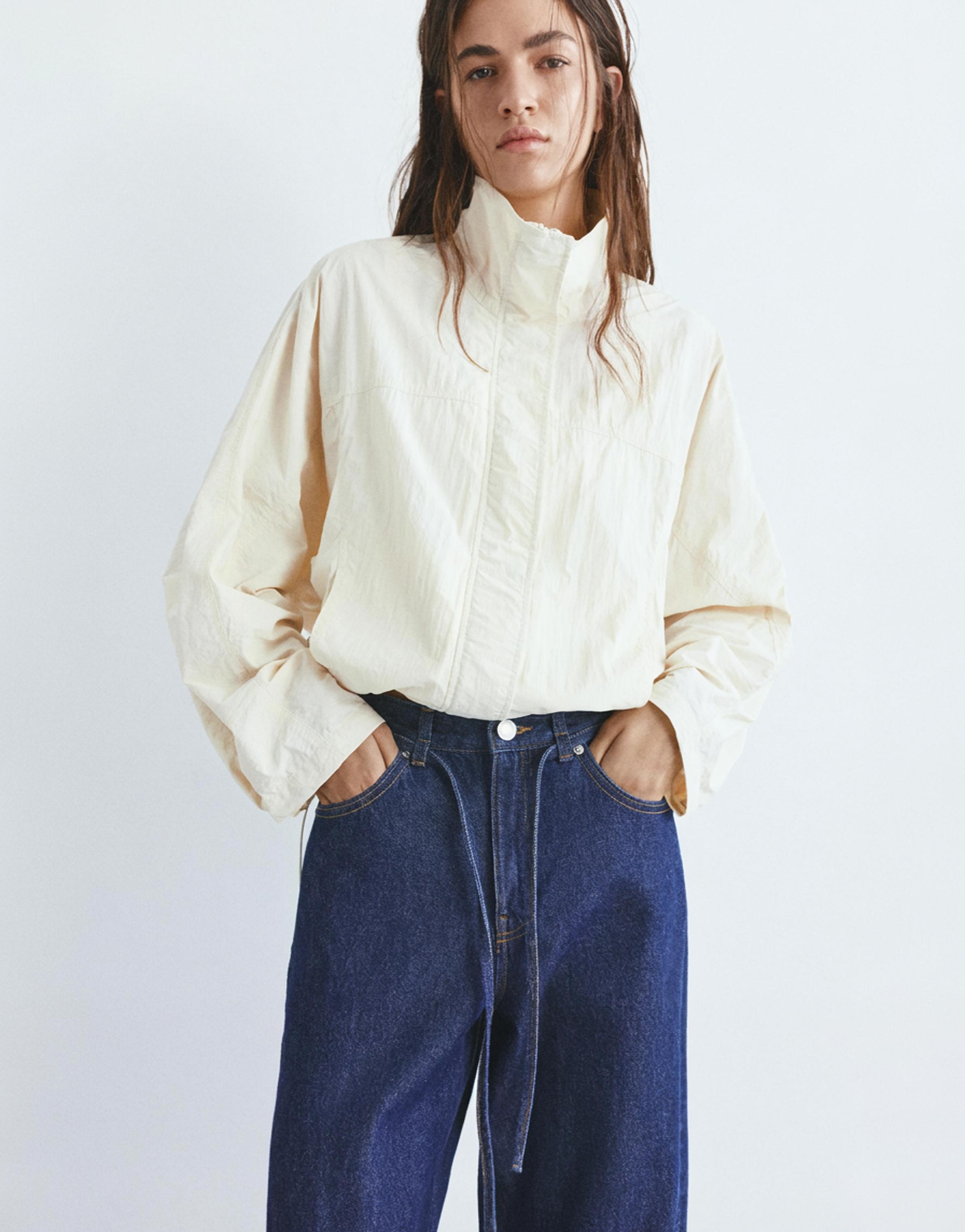 Baggy jeans with drawstring — Navy