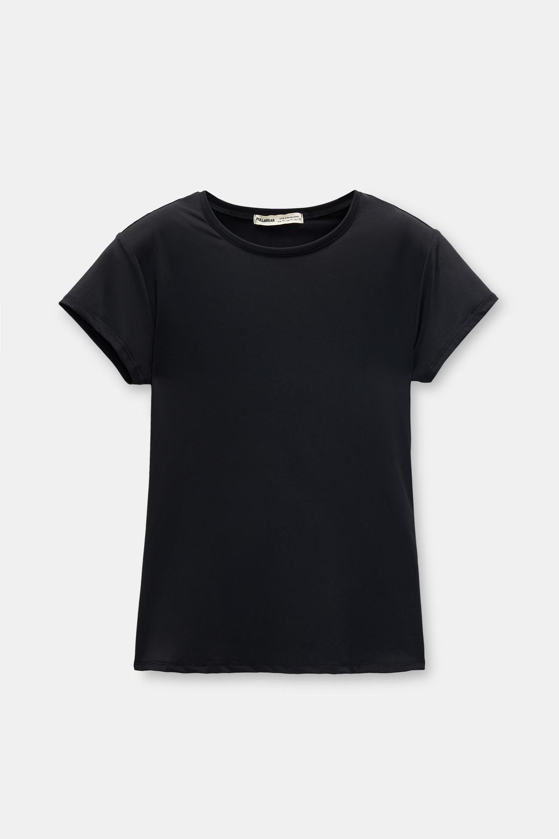 Pullandbear T Shirt Femme Pull And Bear Short Sleeve Polyamide T