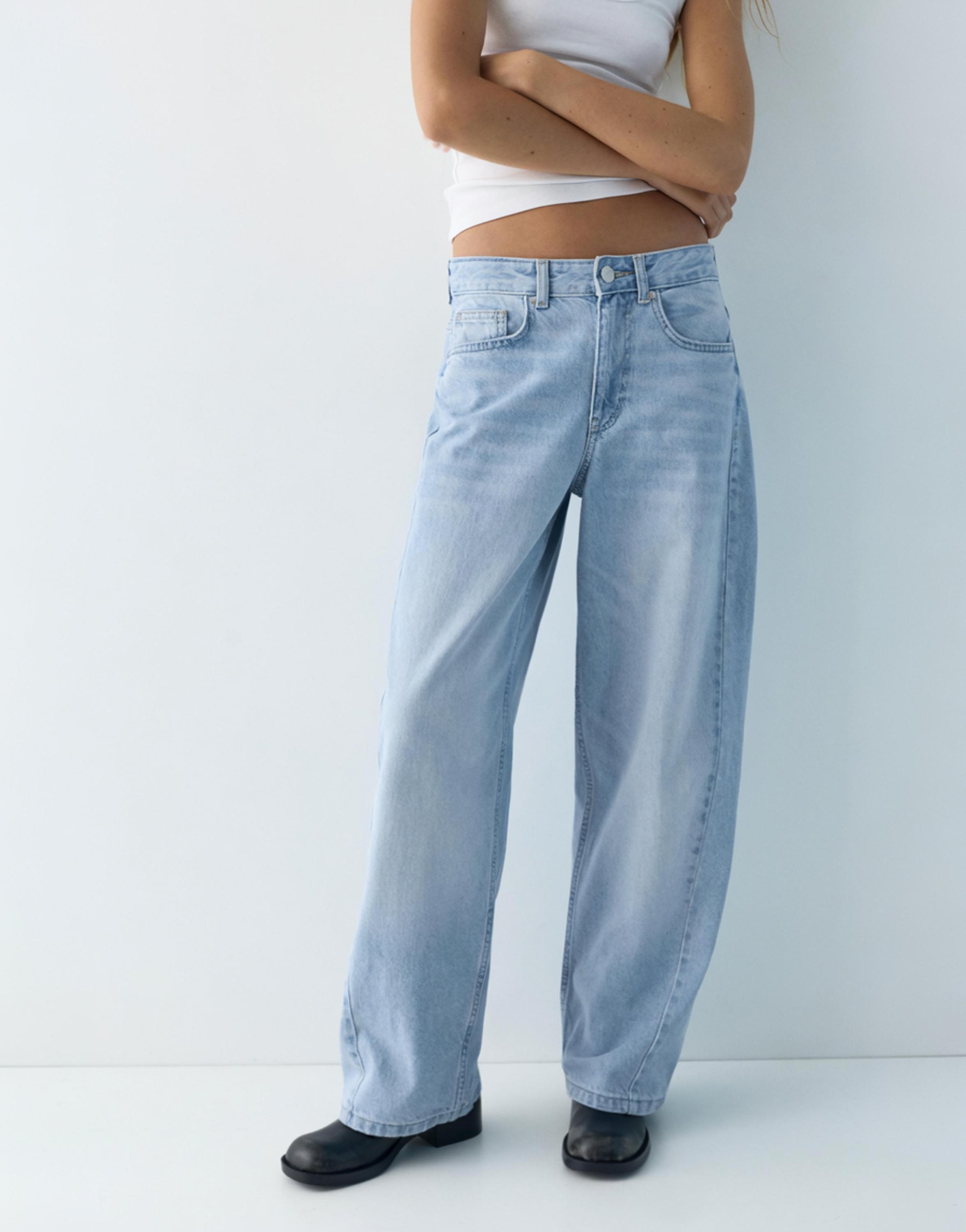 Düşük bel barrel jean - Görsel 90