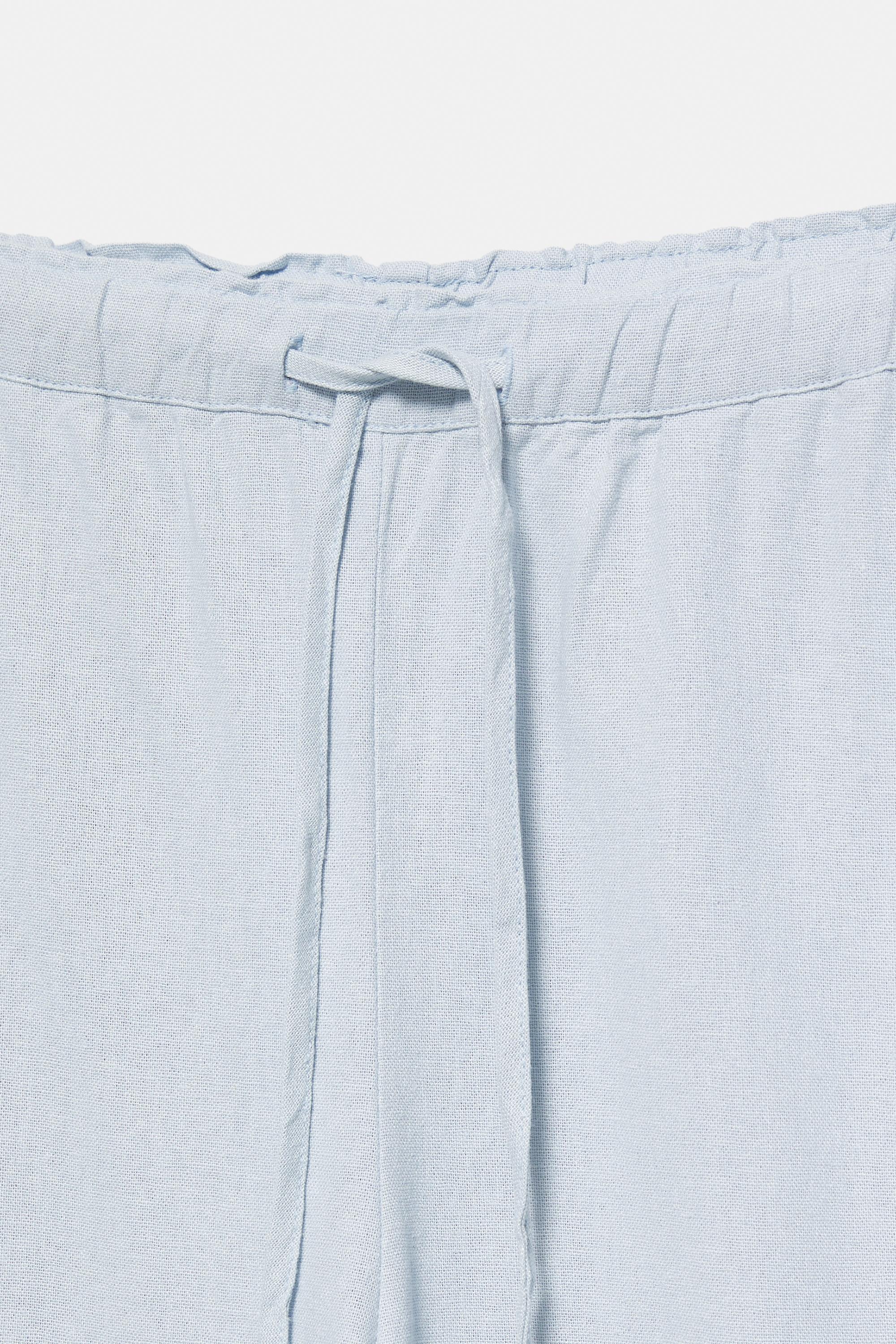 Elasticated waist culottes — Sky blue
