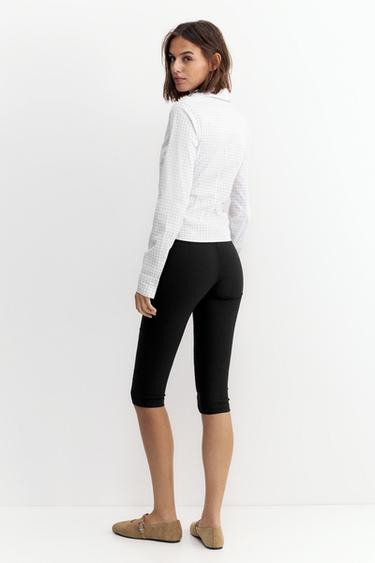 Fitted wide-cuff shirt — Black/White 2