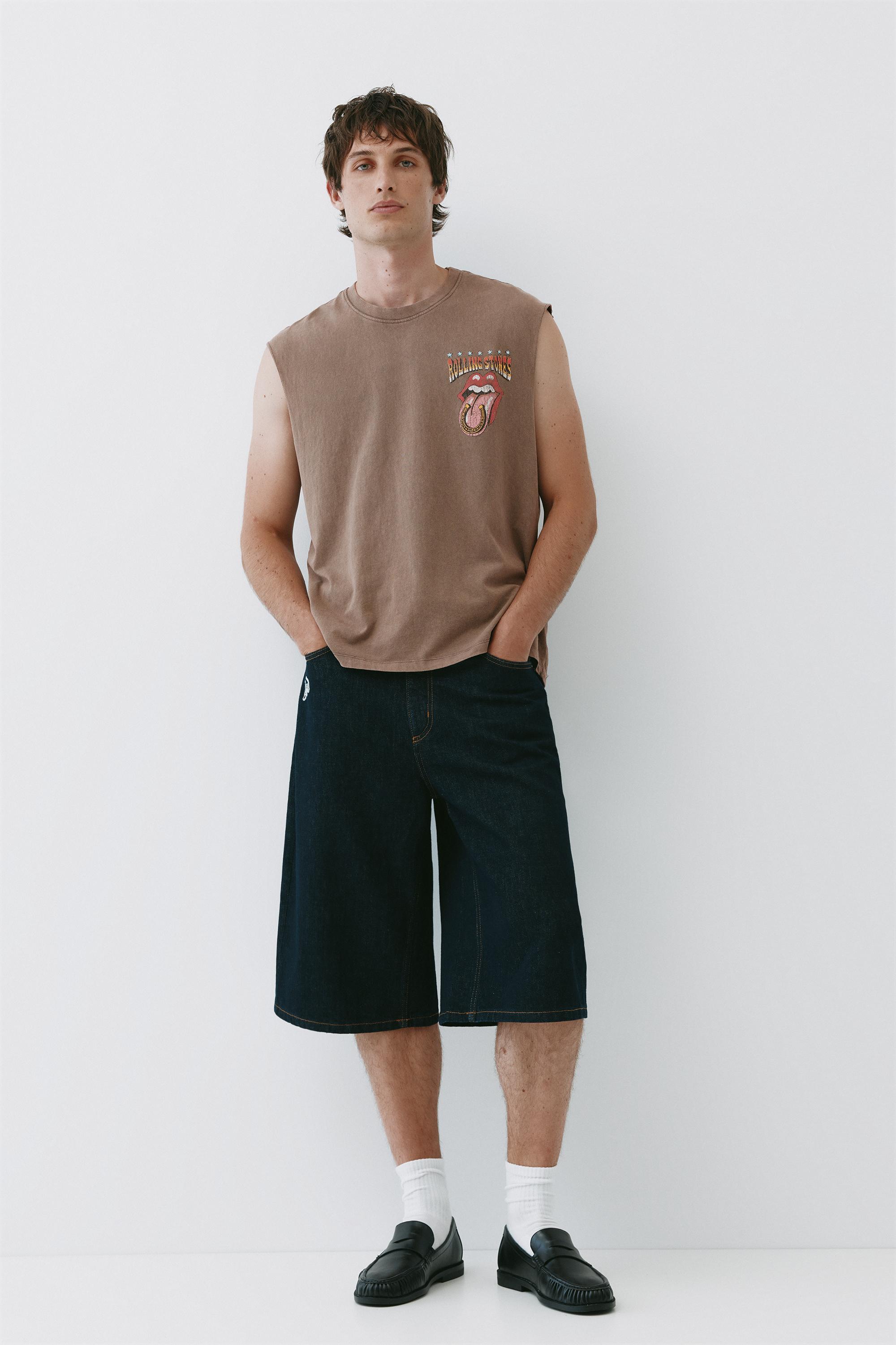 Rolling Stones vest top — Brown