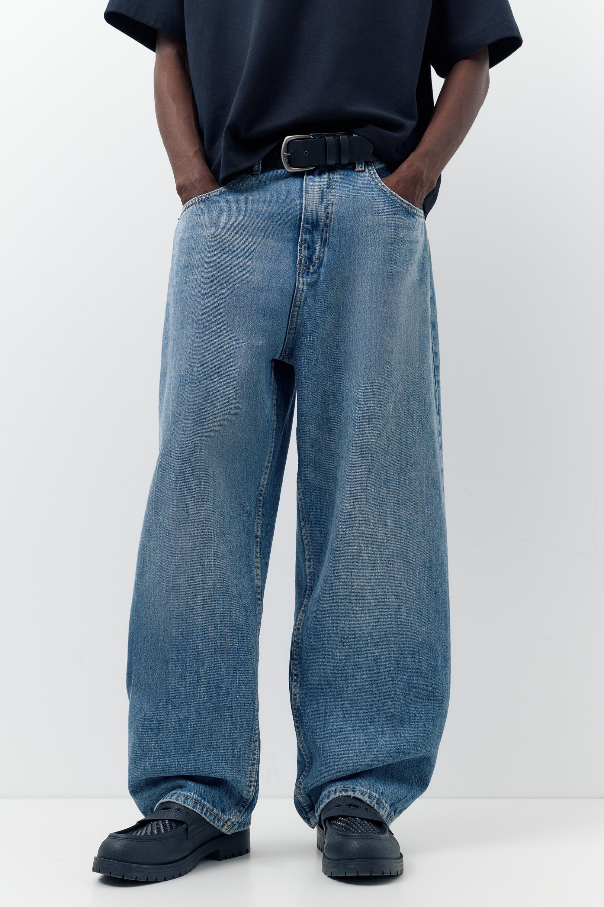 Relaxed fit baggy jeans — Medium blue
