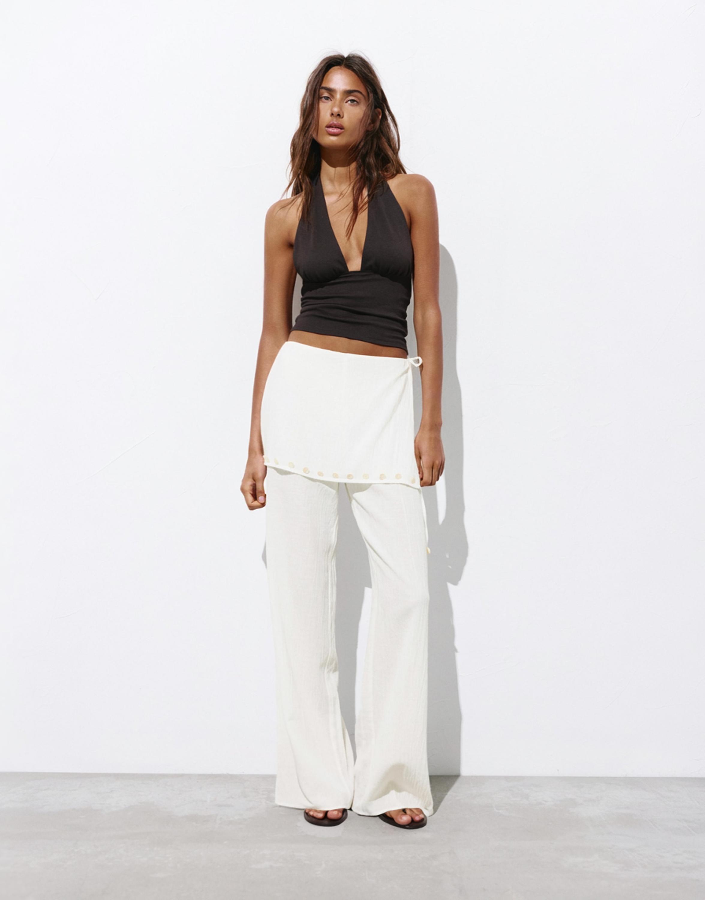 Flowy sarong trousers — Vanilla