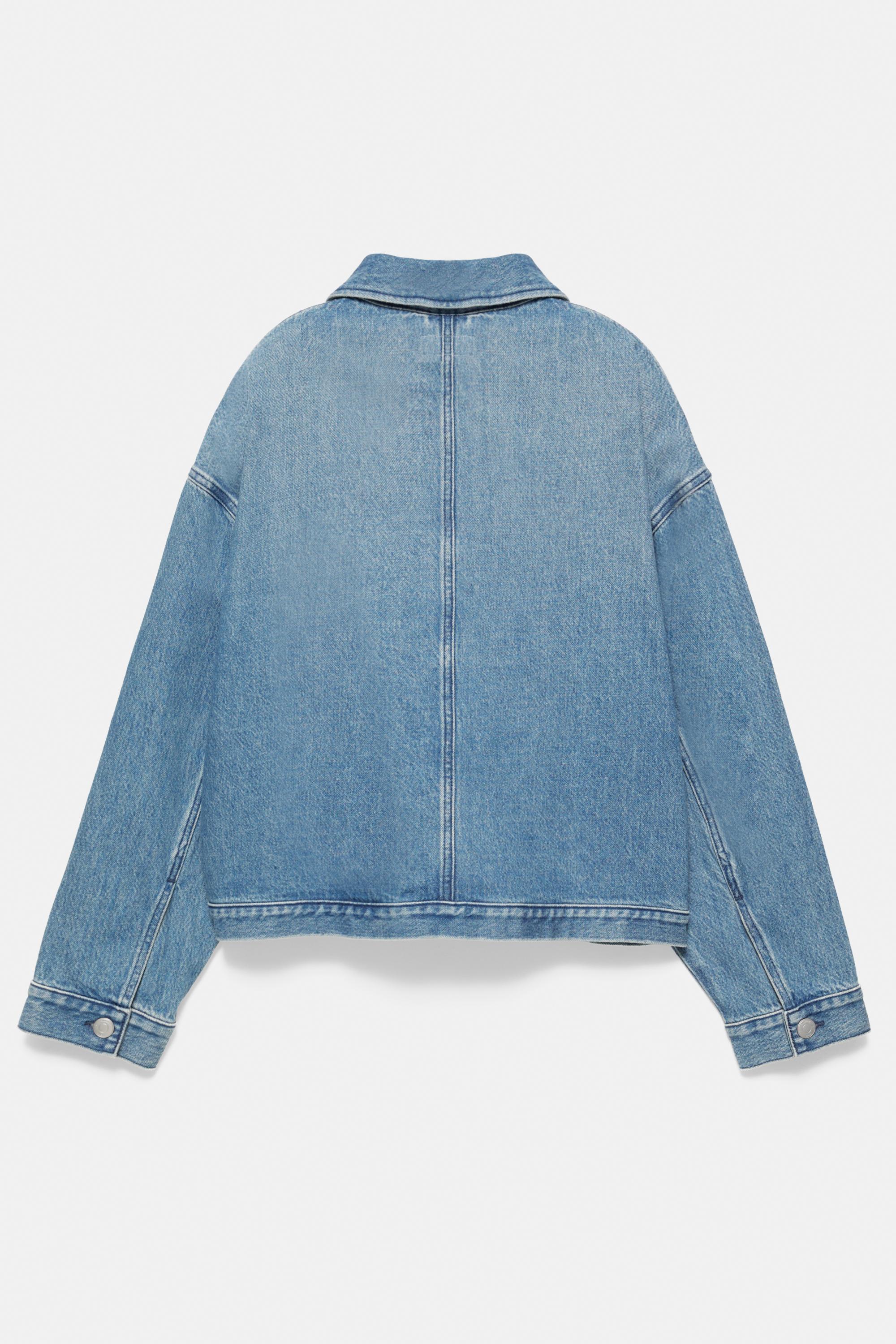 Boxy denim overshirt — Pale blue