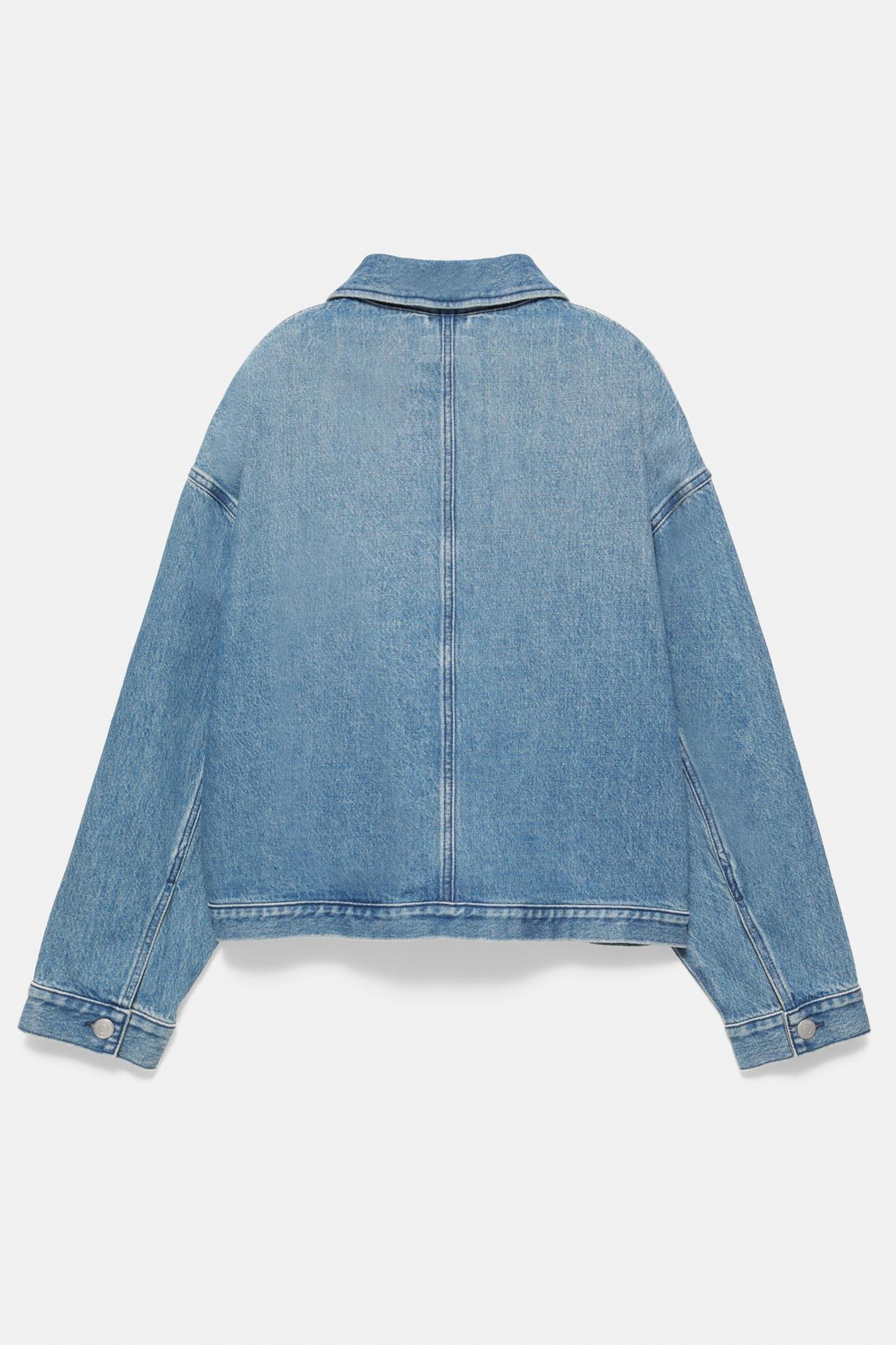 Boxy denim overshirt — Pale blue