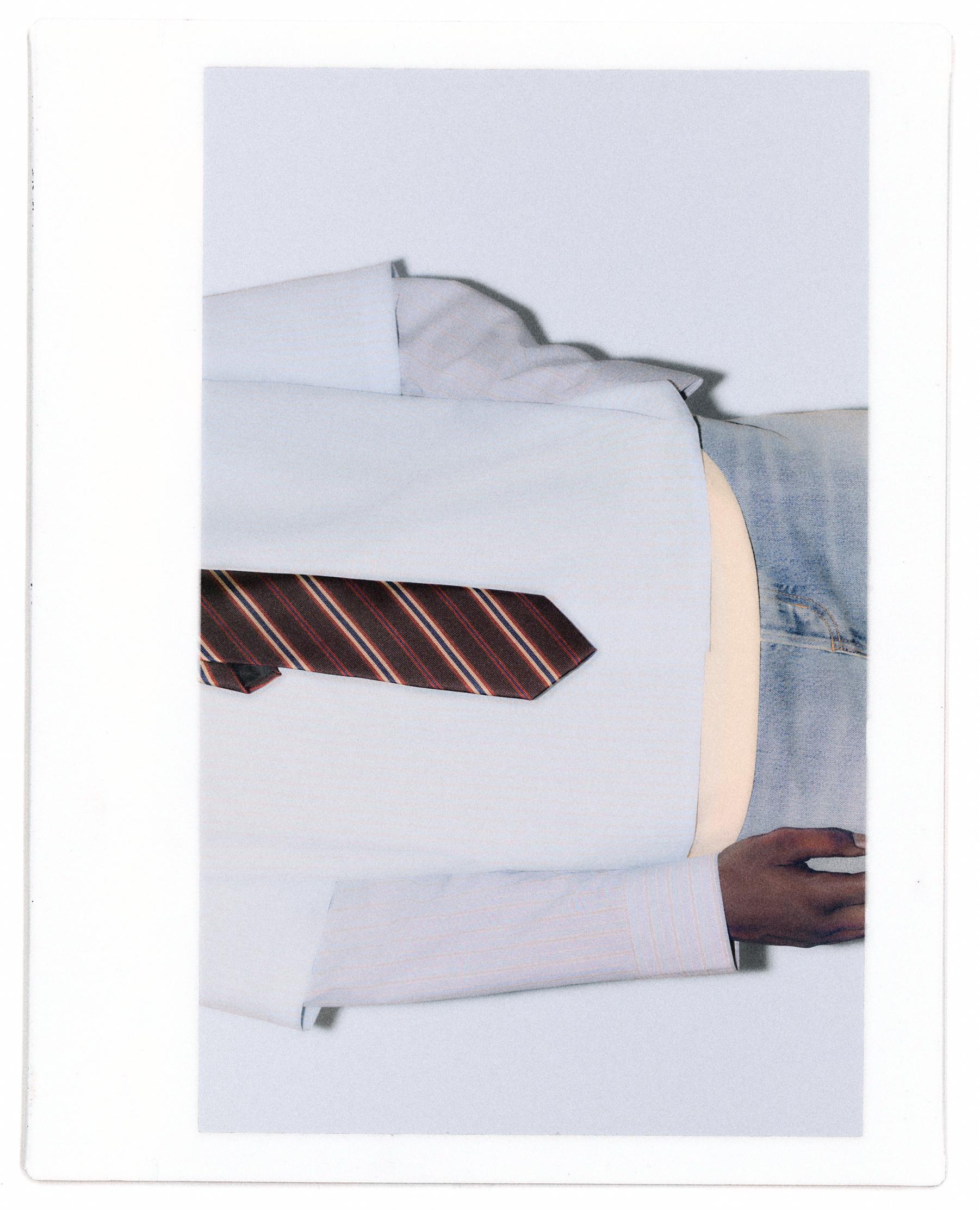Striped tie — Brown