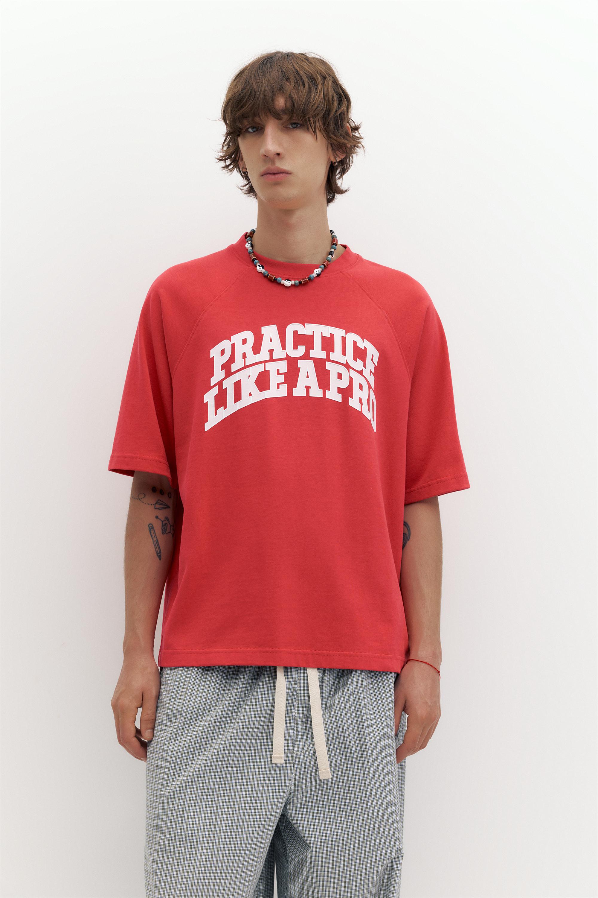 STWD raglan graphic T-shirt — Red