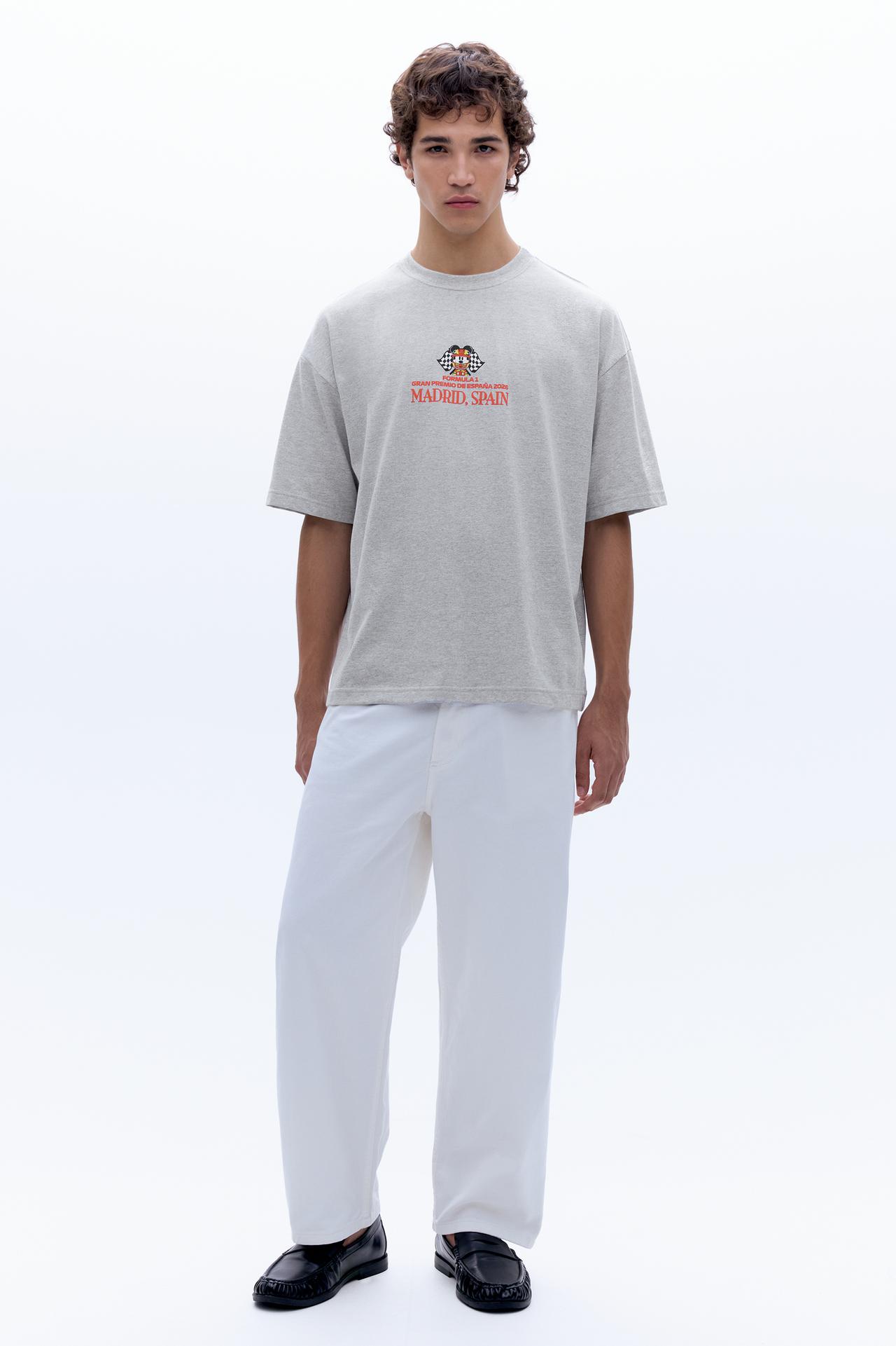 Disney x F1 Madrid graphic T-shirt — Grey marl