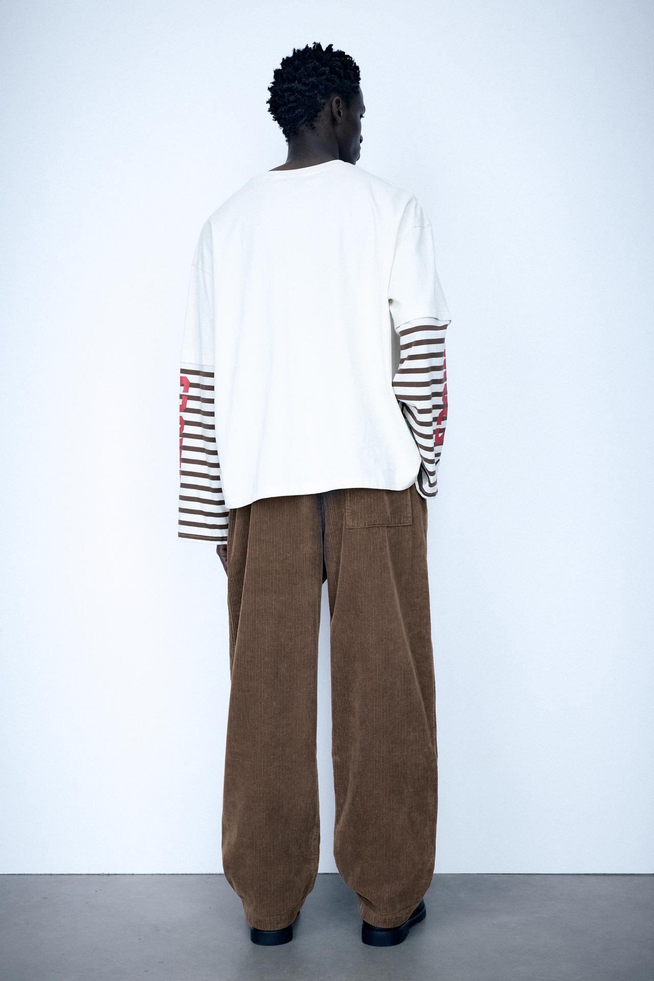 Corduroy jogger trousers — Brown