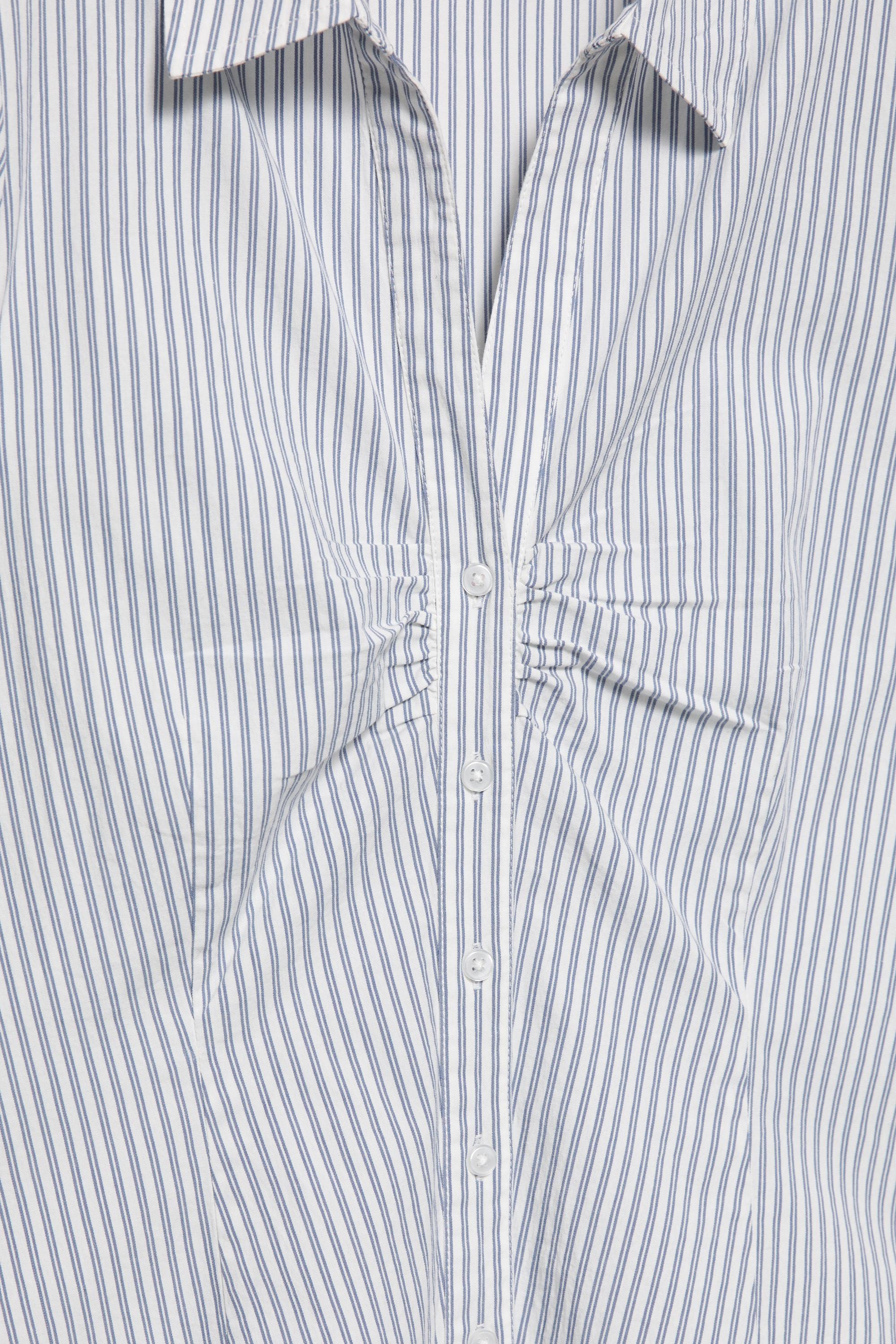 Slim fit short sleeve shirt — Blue/White