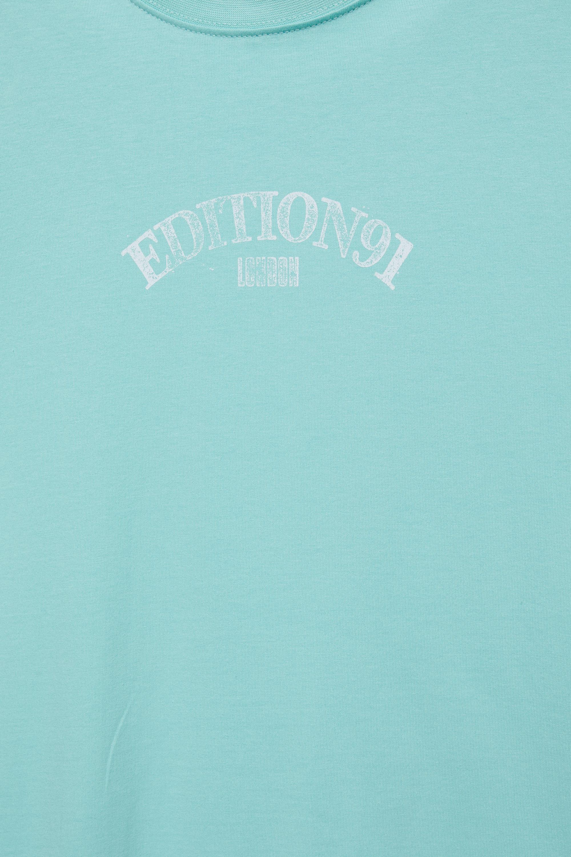 STWD boxy T-shirt — Turquoise