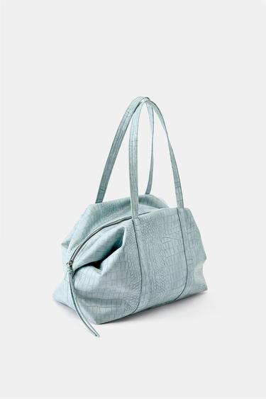 Textured shopper bag — Blue 2