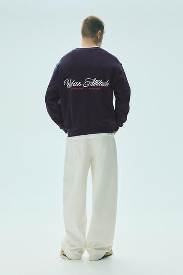 Boxy graphic sweatshirt — Navy 2