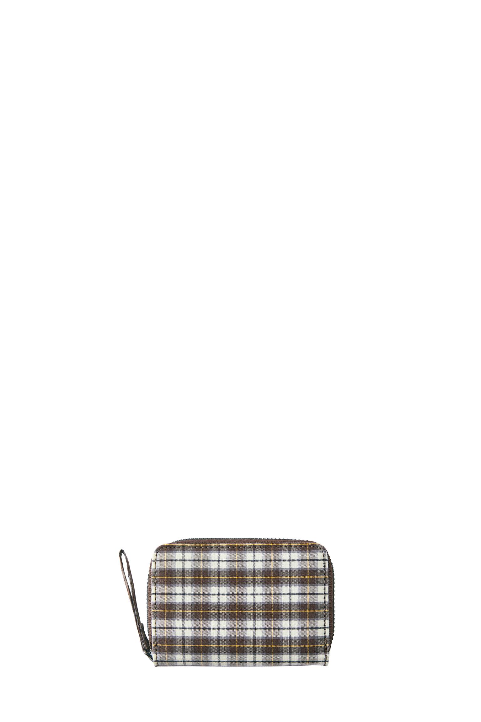 Check print purse — Brown