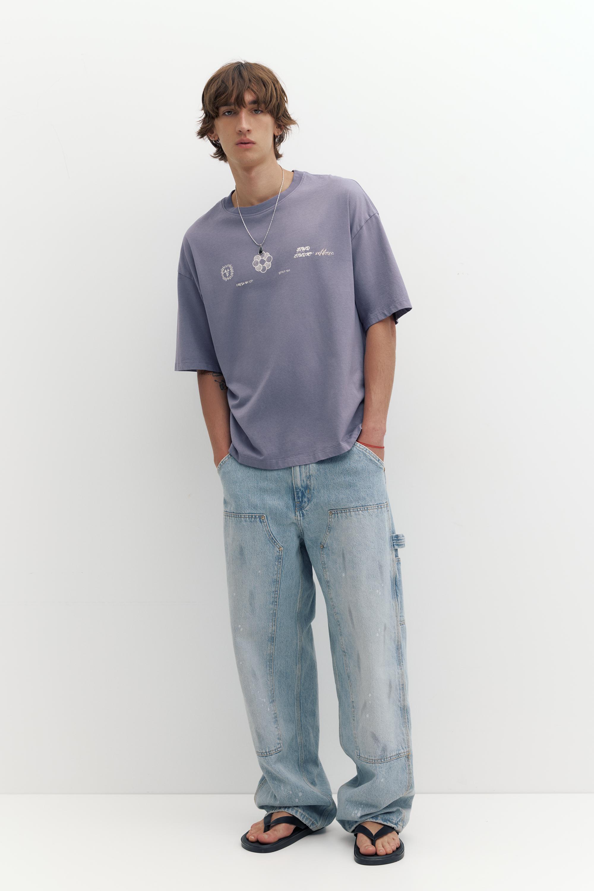STWD graphic T-shirt — Anthracite grey