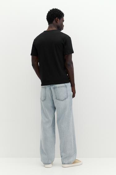 Slim fit basic T-shirt — Black 2