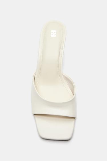 Heeled mule sandals — White 3