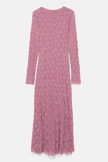 Long sleeve lace dress — Powder mauve 4