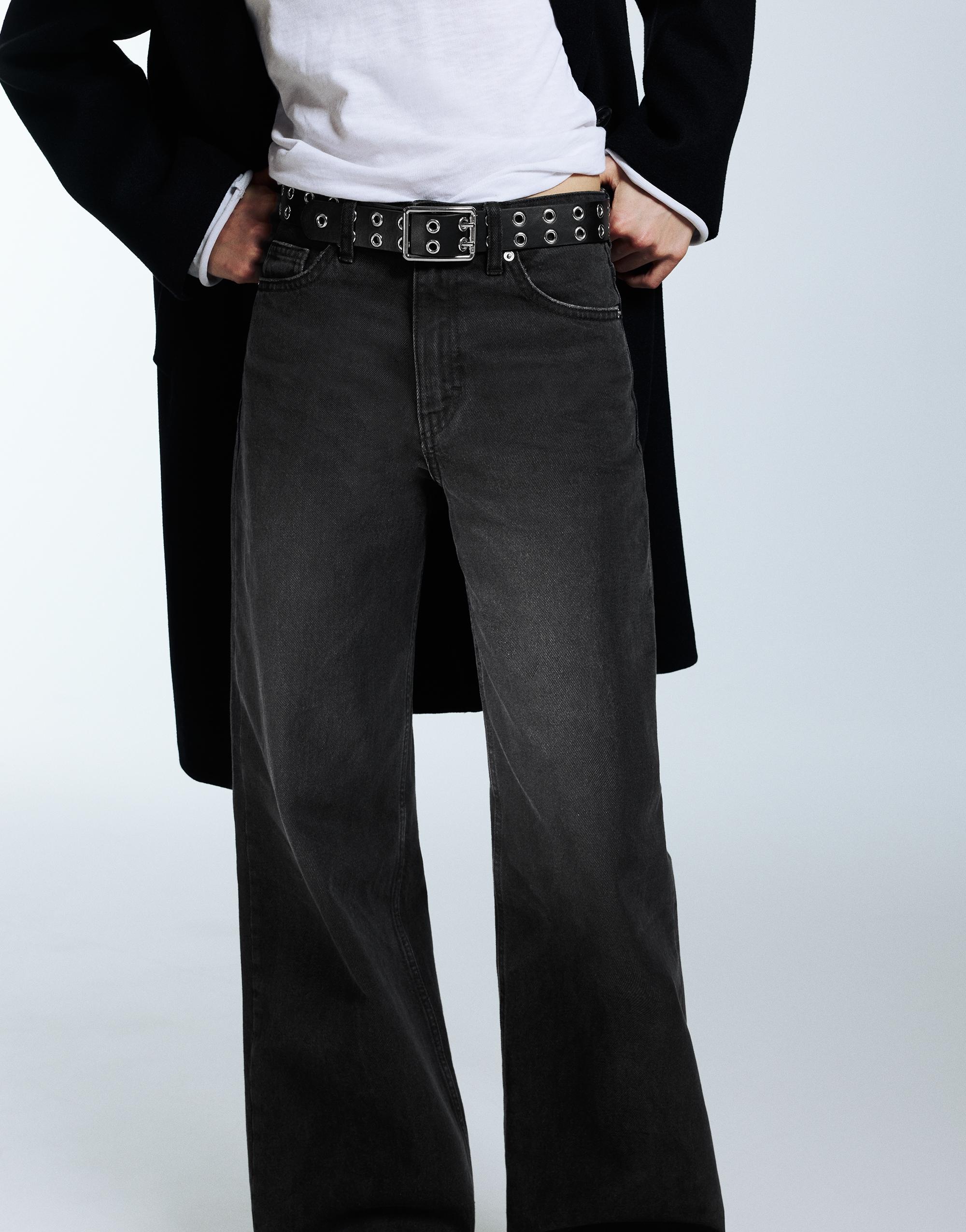 Wide leg yüksek bel jean - Görsel 25