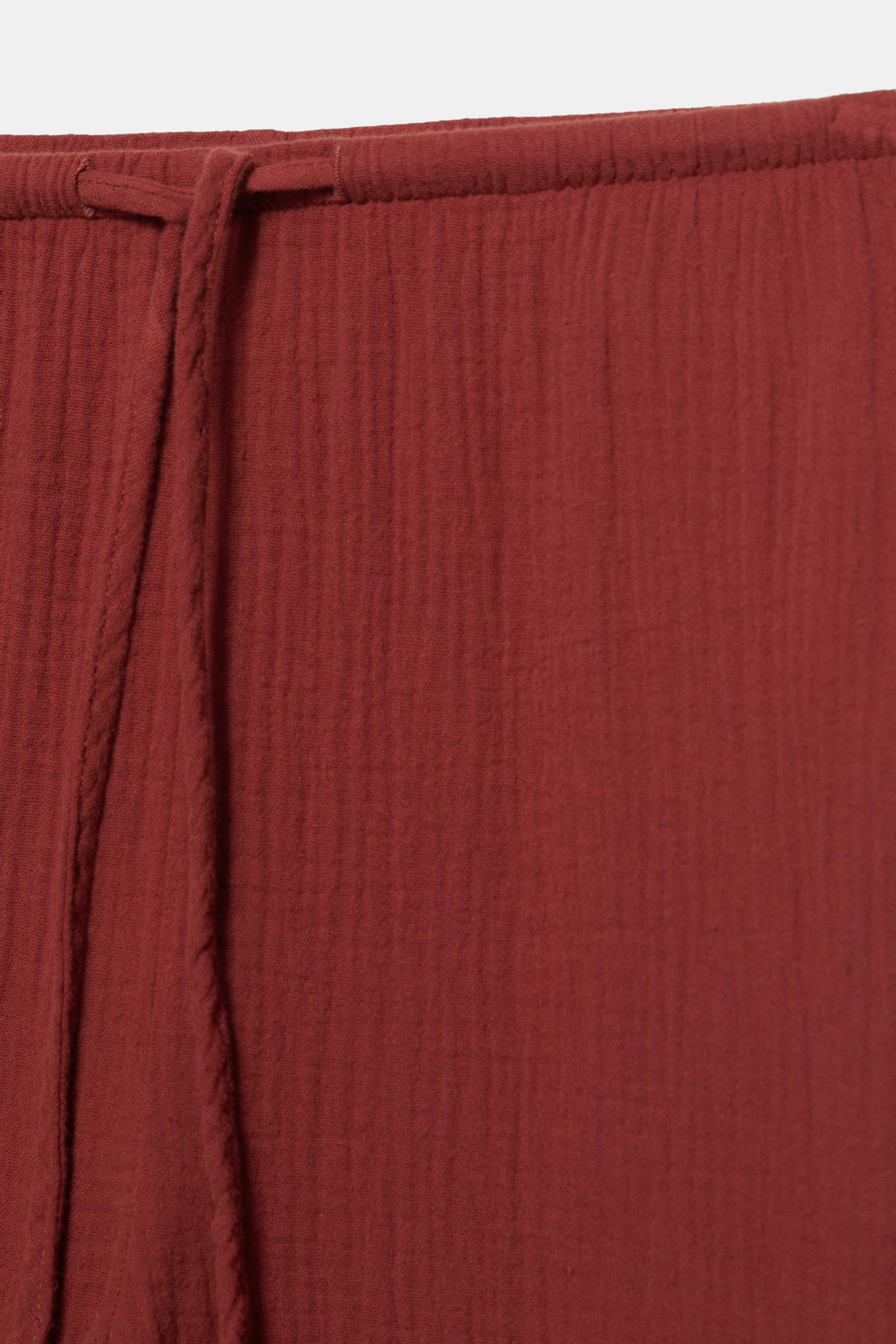 Flowing crepe trousers — Russet