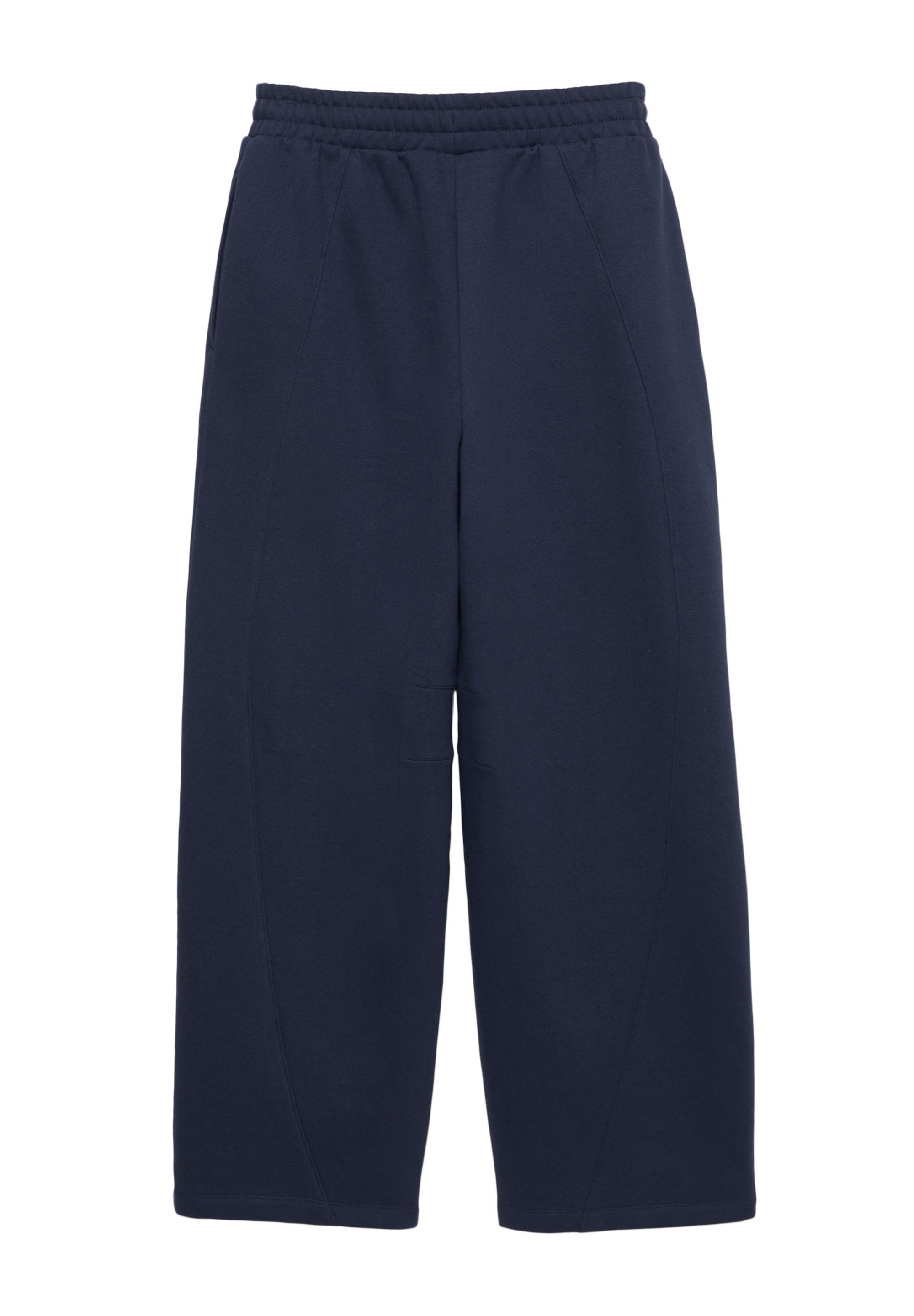 Barrel fit tracksuit trousers — Navy