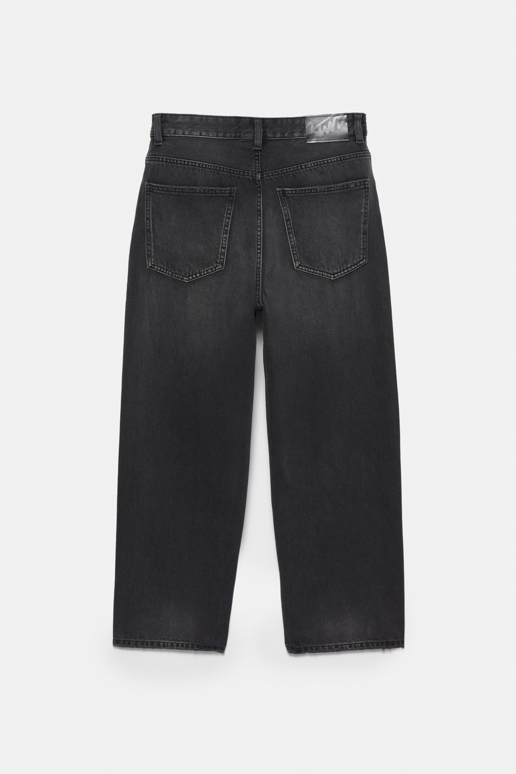 Relaxed fit baggy jeans — Faded black