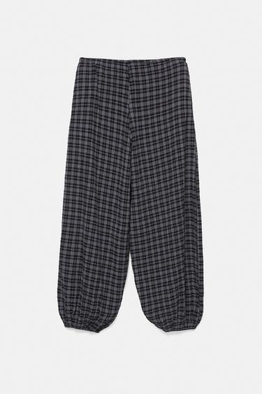 Check sarouel trousers — Anthracite grey 7
