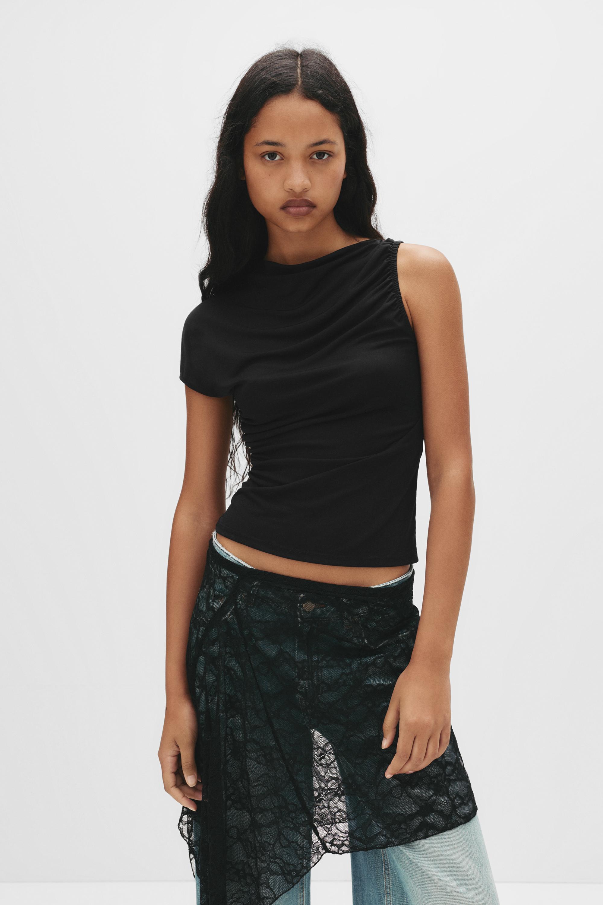 Asymmetrisches Top Mit Raffungen