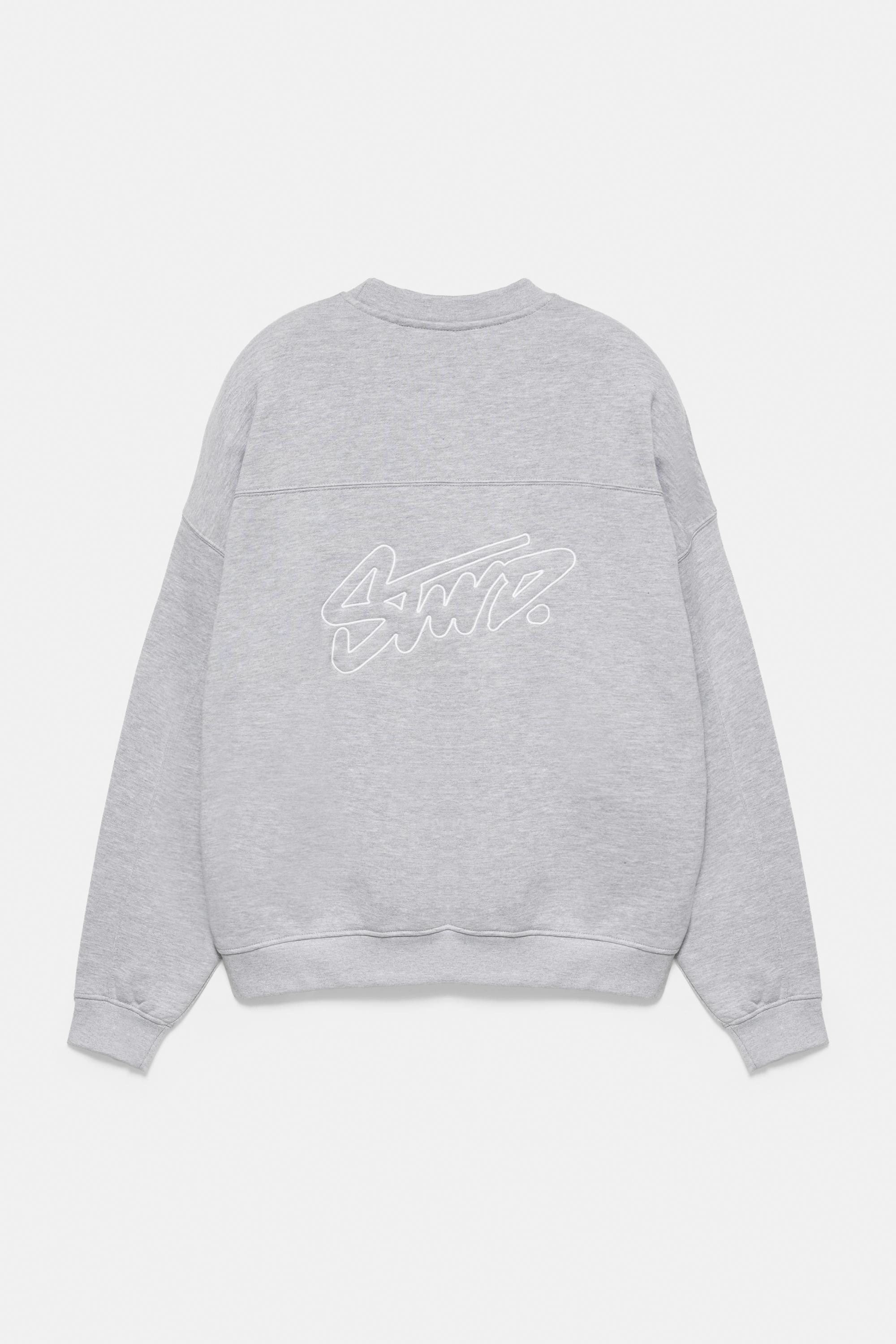 STWD boxy sweatshirt — Grey marl