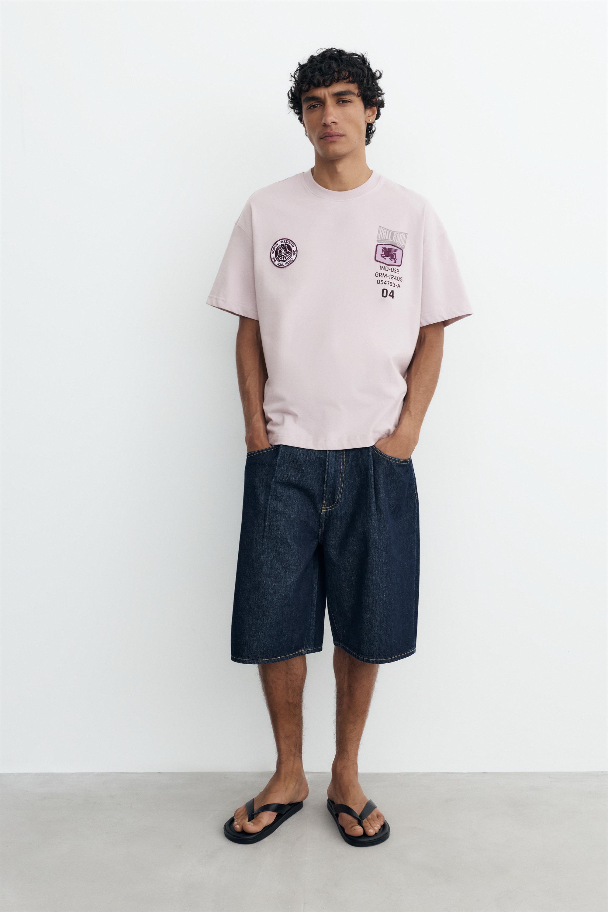 Boxy-fit graphic T-shirt — Lilac