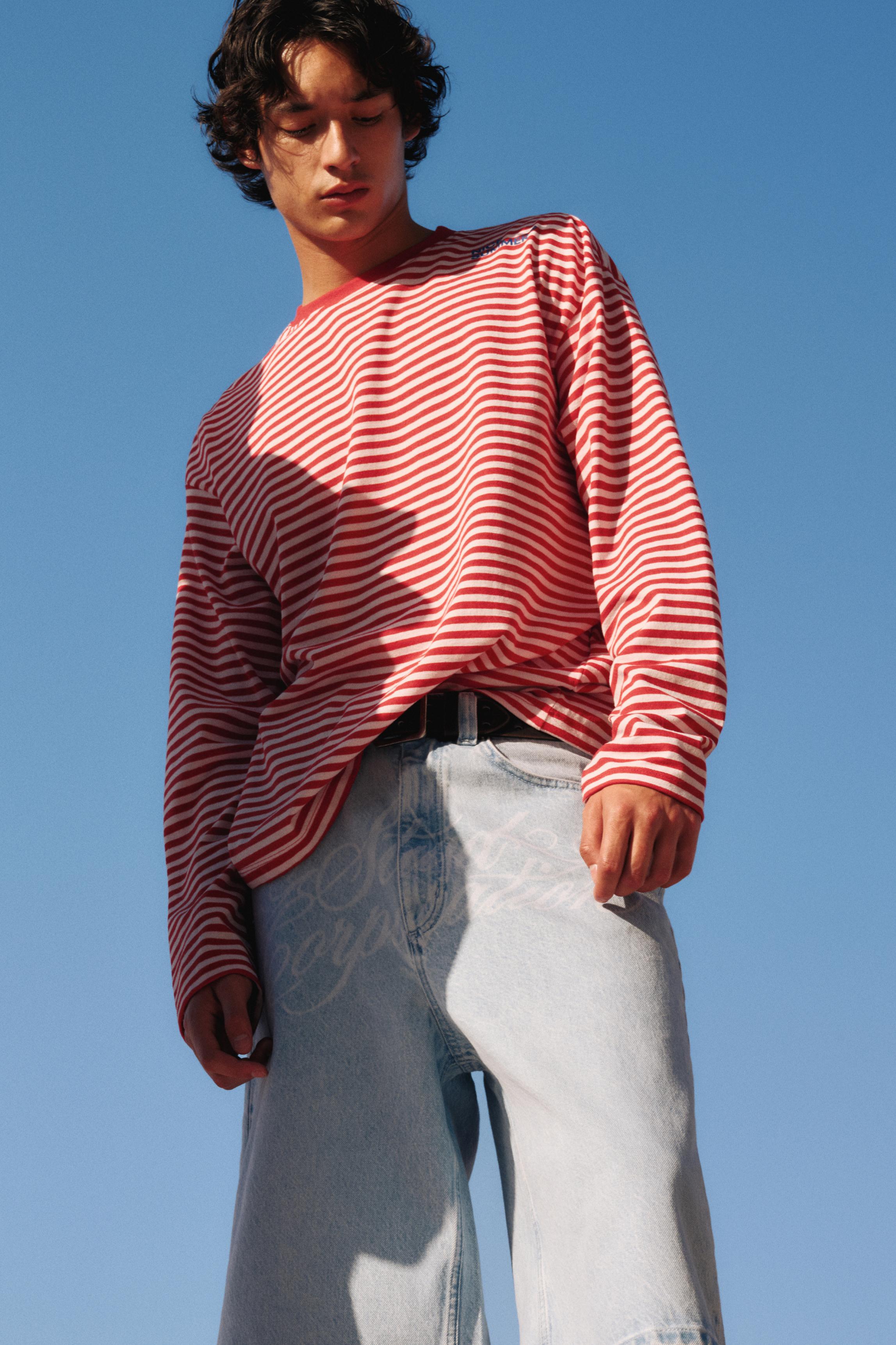 Striped STWD T-shirt — Red