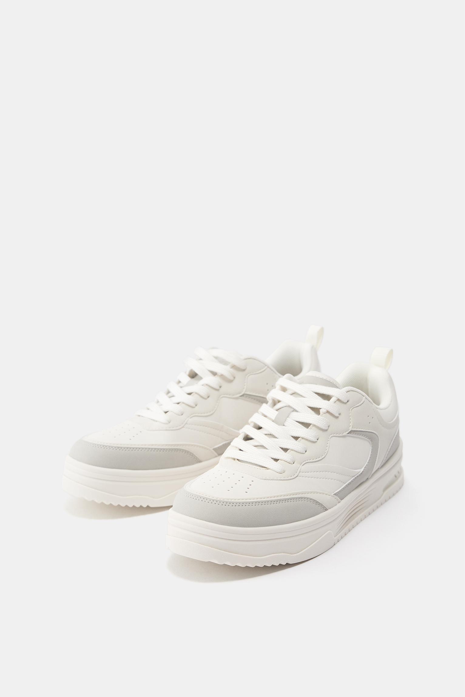 STWD multi-piece trainers — Ecru